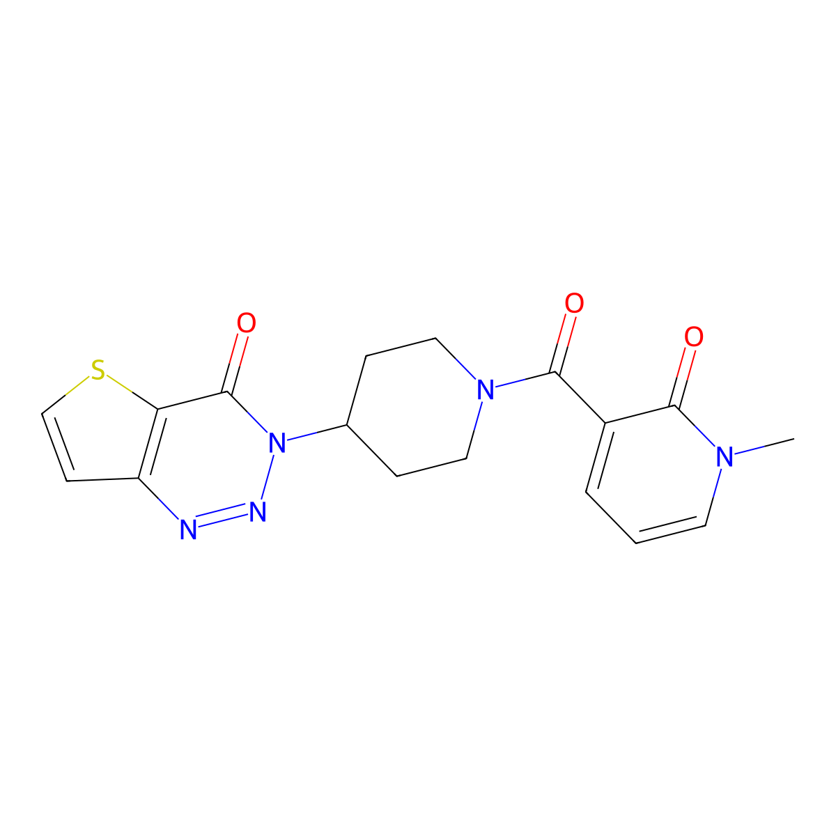 3-(1-(1-methyl-2-oxo-1,2-dihydropyridine-3-carbonyl)piperidin-4-yl)thieno[3,2-d][1,2,3]triazin-4(3H)-one molecular structure, CAS 2034426-52-1