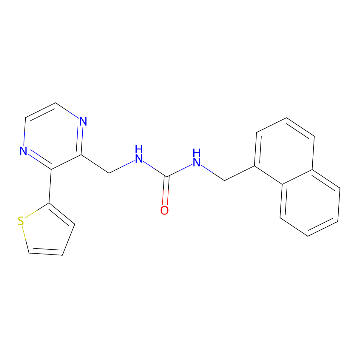 1-(Naphthalen-1-ylmethyl)-3-((3-(thiophen-2-yl)pyrazin-2-yl)methyl)urea molecular structure, CAS 2034426-64-5