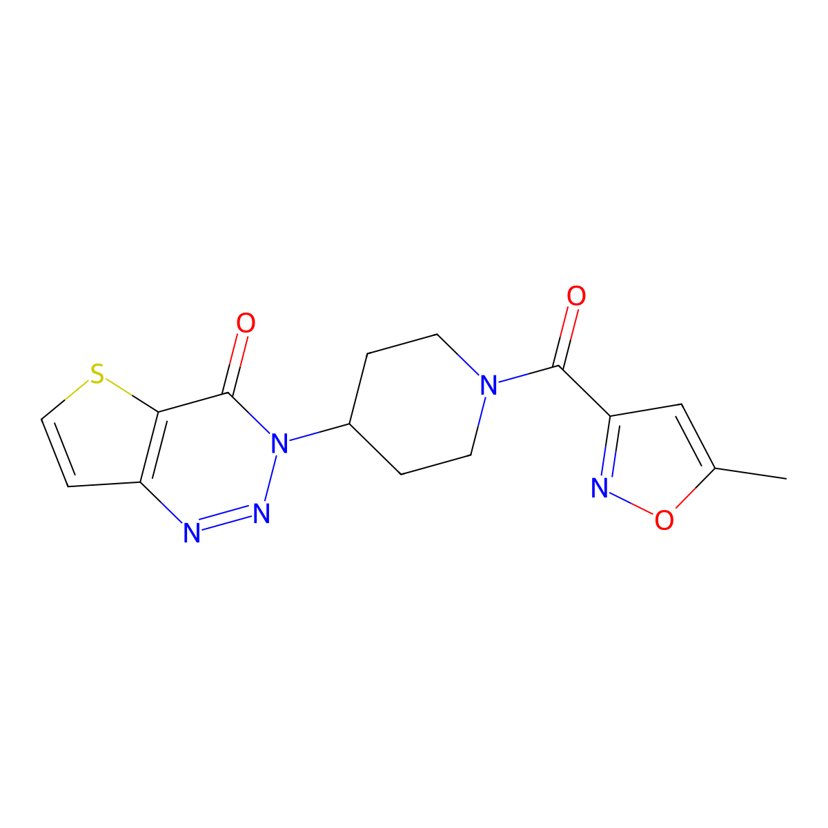 3-[1-(5-methyl-1,2-oxazole-3-carbonyl)piperidin-4-yl]-3H,4H-thieno[3,2-d][1,2,3]triazin-4-one molecular structure, CAS 2034426-92-9