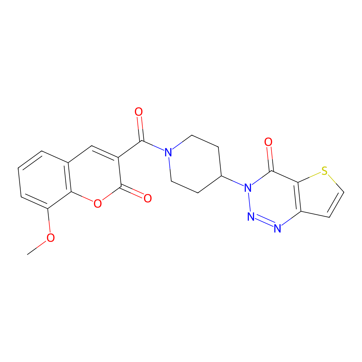 3-(1-(8-methoxy-2-oxo-2H-chromene-3-carbonyl)piperidin-4-yl)thieno[3,2-d][1,2,3]triazin-4(3H)-one molecular structure, CAS 2034427-01-3