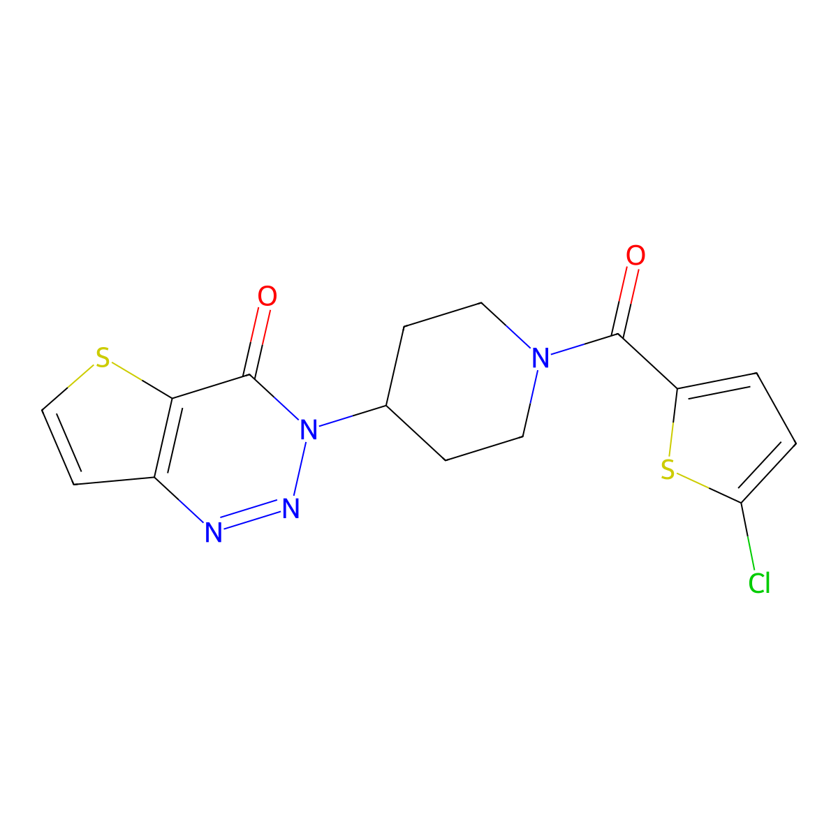 3-(1-(5-chlorothiophene-2-carbonyl)piperidin-4-yl)thieno[3,2-d][1,2,3]triazin-4(3H)-one molecular structure, CAS 2034427-10-4