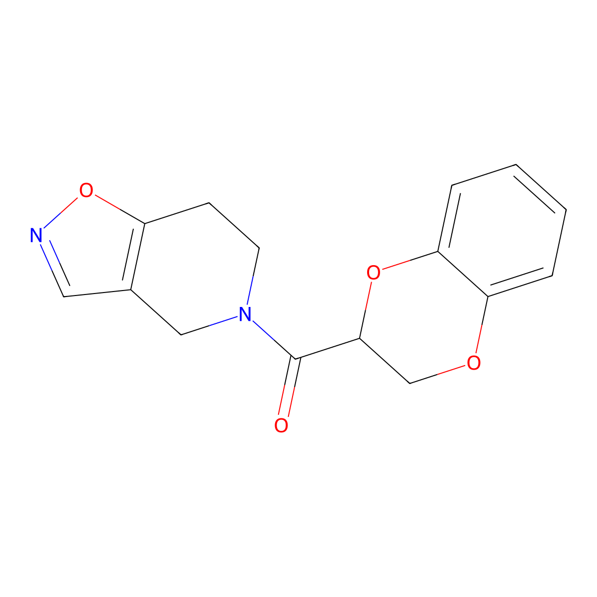 (2,3-dihydrobenzo[b][1,4]dioxin-2-yl)(6,7-dihydroisoxazolo[4,5-c]pyridin-5(4H)-yl)methanone molecular structure, CAS 2034427-56-8