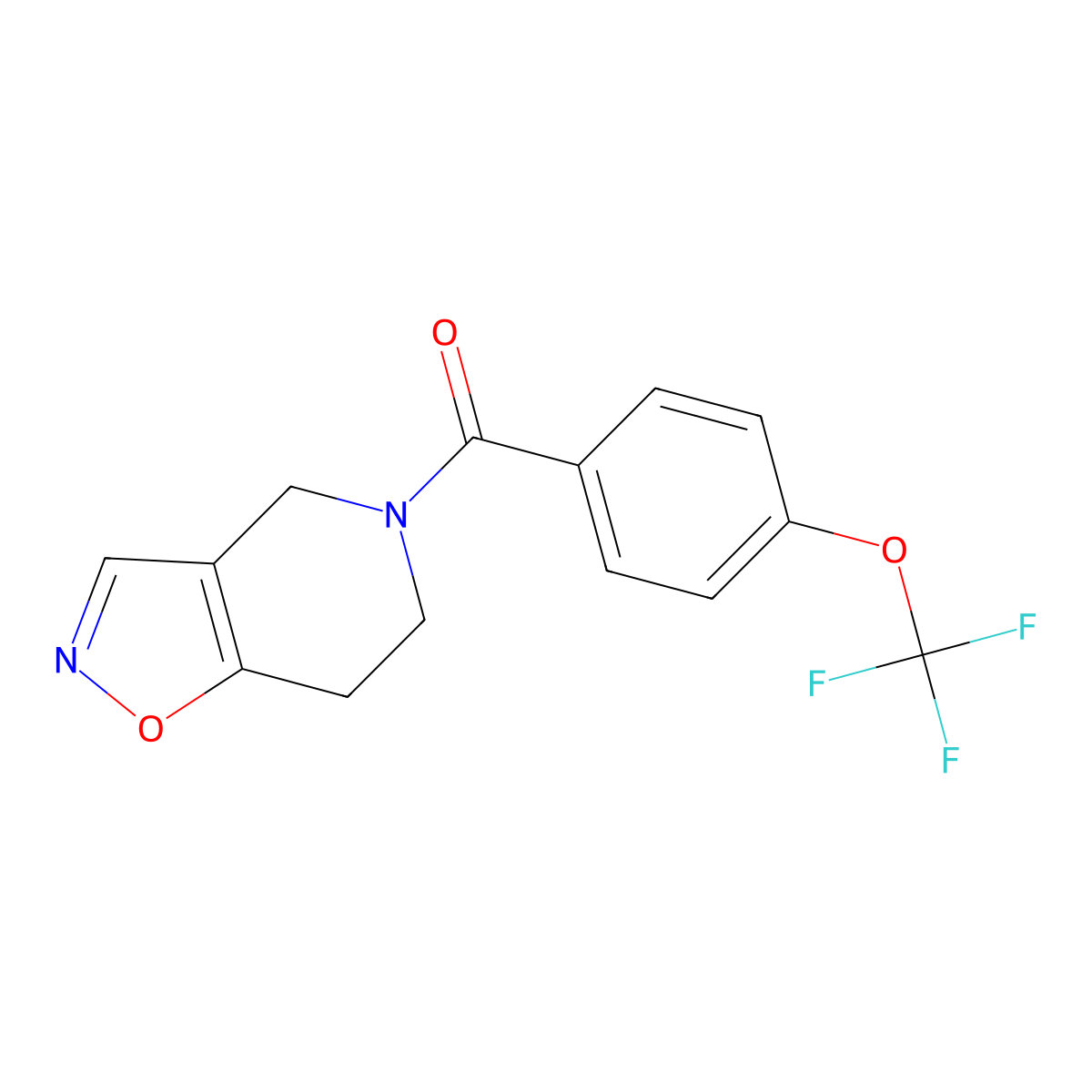 (6,7-dihydroisoxazolo[4,5-c]pyridin-5(4H)-yl)(4-(trifluoromethoxy)phenyl)methanone molecular structure, CAS 2034427-64-8