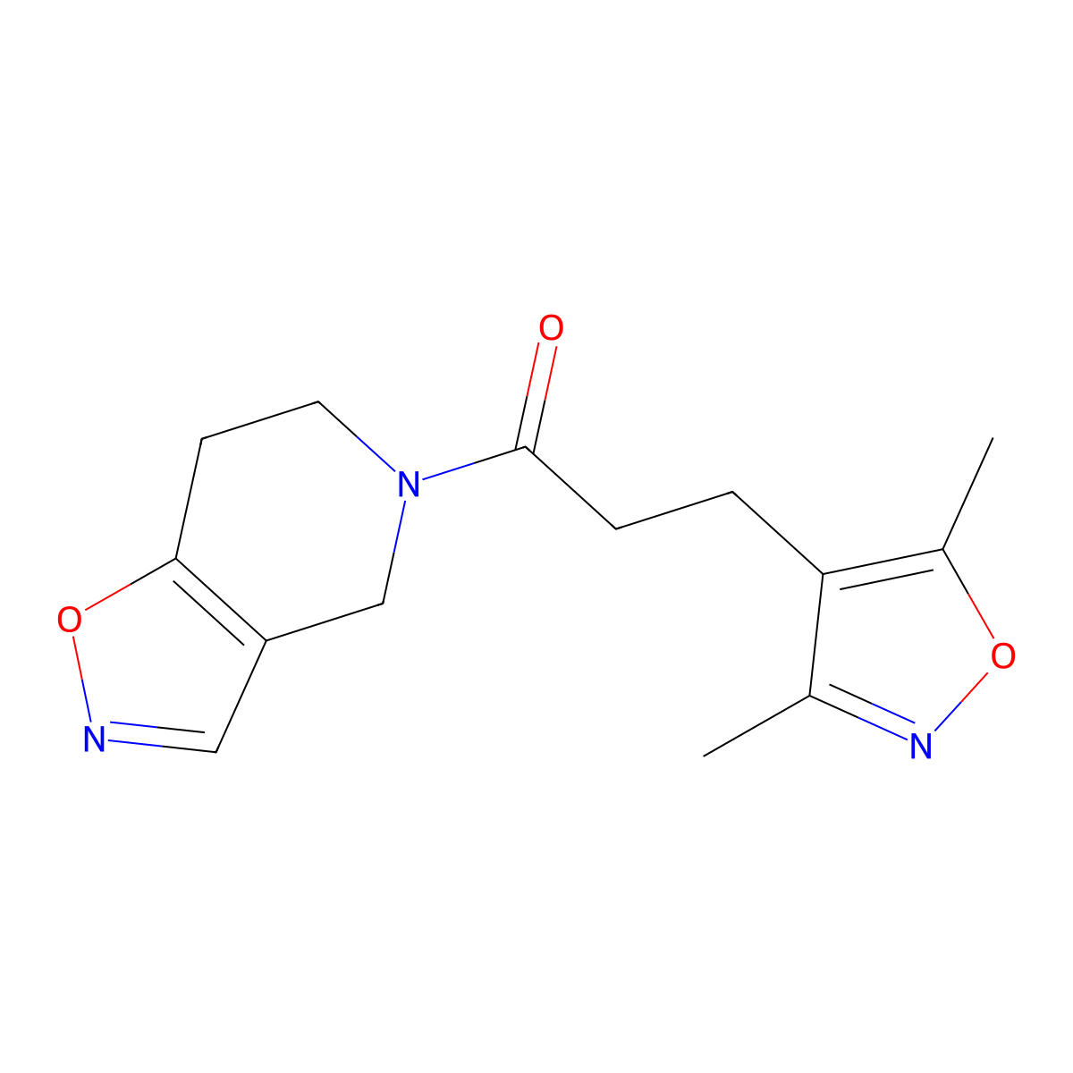 1-(6,7-dihydroisoxazolo[4,5-c]pyridin-5(4H)-yl)-3-(3,5-dimethylisoxazol-4-yl)propan-1-one molecular structure, CAS 2034427-71-7