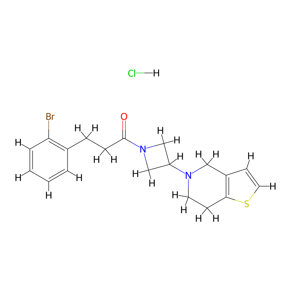 3-(2-bromophenyl)-1-(3-(6,7-dihydrothieno[3,2-c]pyridin-5(4H)-yl)azetidin-1-yl)propan-1-one hydrochloride molecular structure, CAS 2034427-91-1