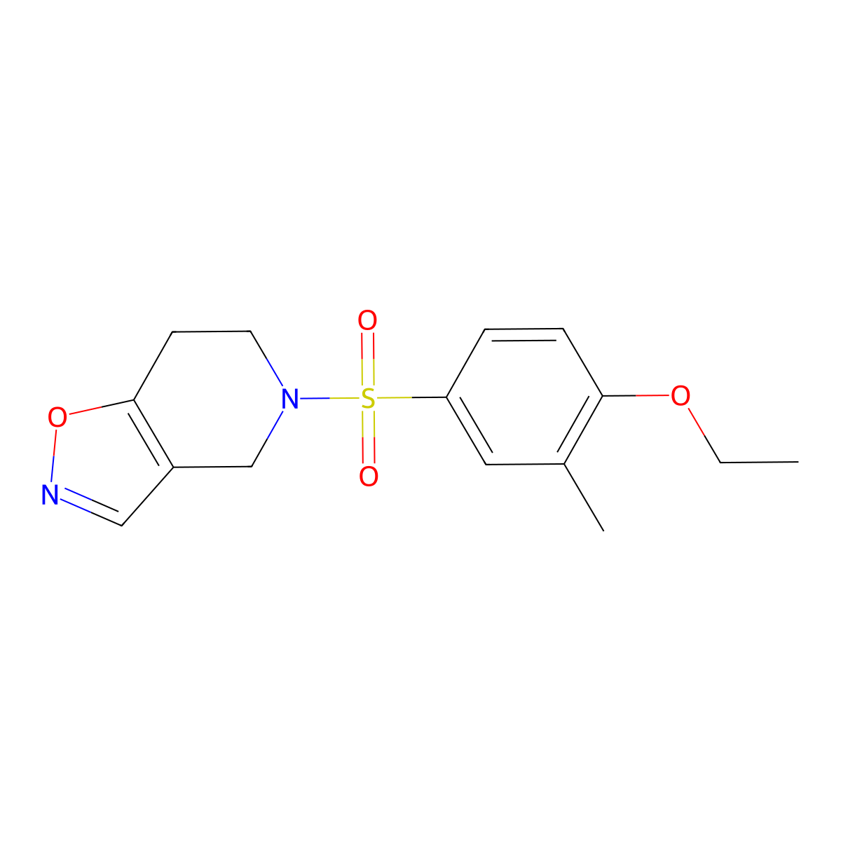 5-((4-Ethoxy-3-methylphenyl)sulfonyl)-4,5,6,7-tetrahydroisoxazolo[4,5-c]pyridine molecular structure, CAS 2034427-92-2