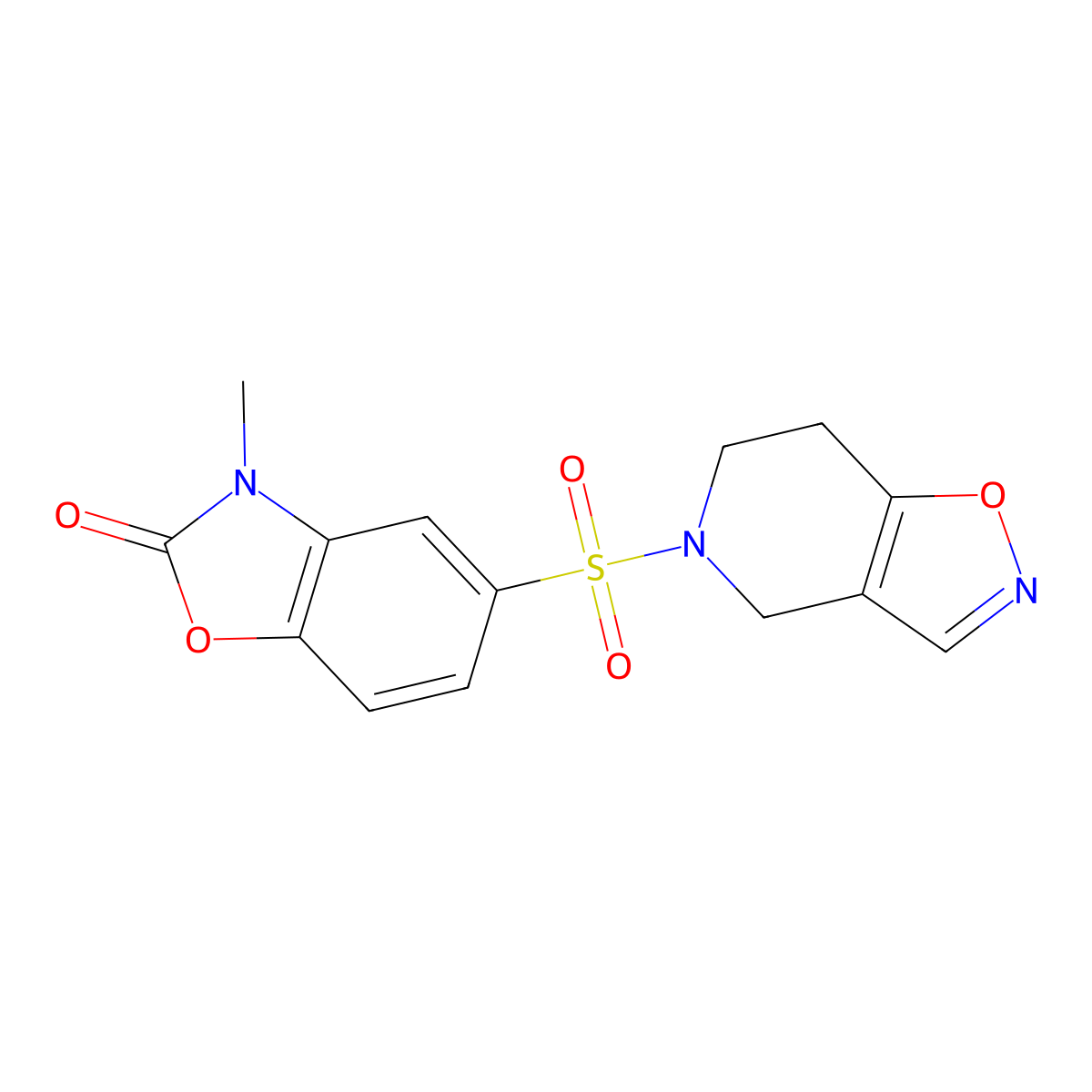 5-((6,7-dihydroisoxazolo[4,5-c]pyridin-5(4H)-yl)sulfonyl)-3-methylbenzo[d]oxazol-2(3H)-one molecular structure, CAS 2034427-97-7