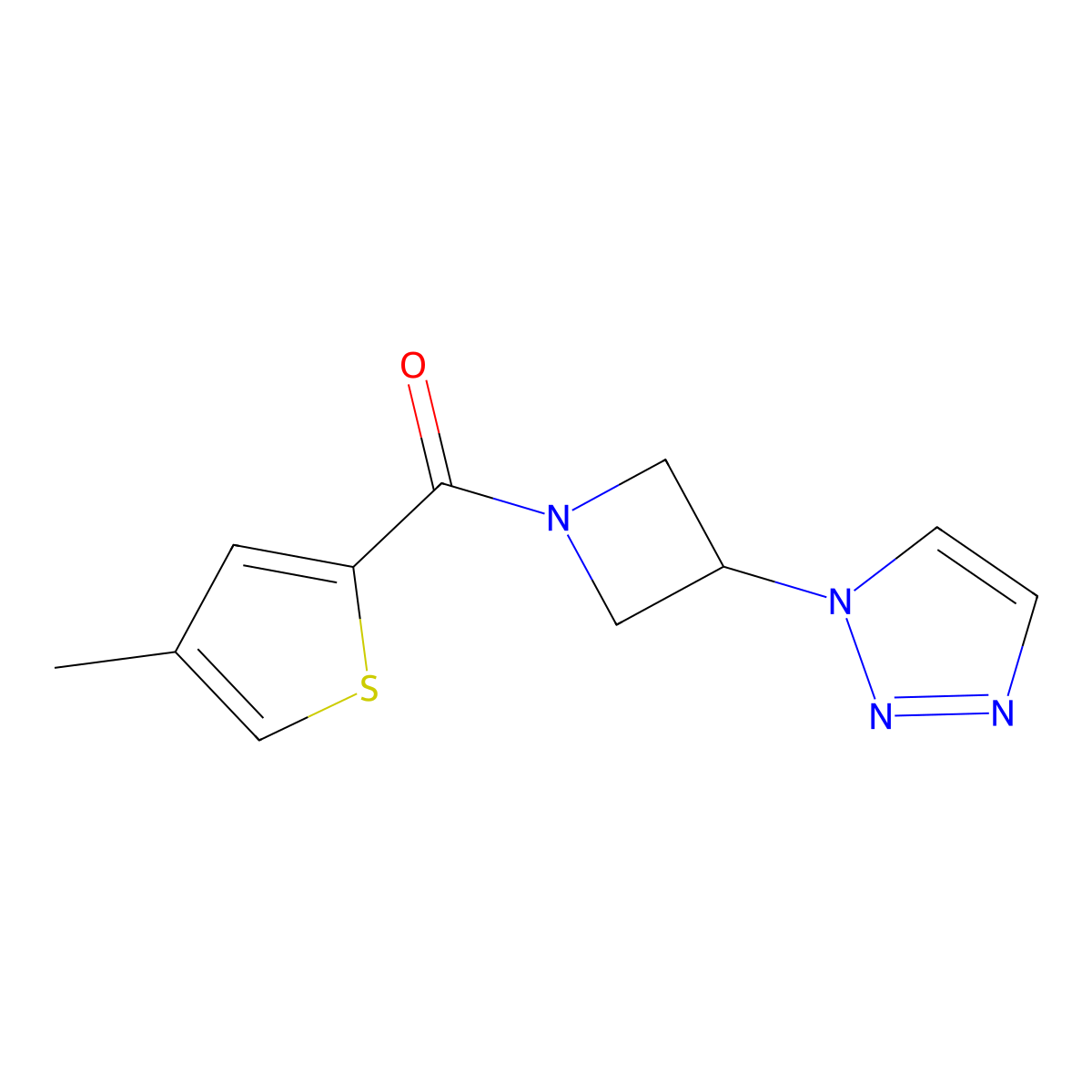 (3-(1H-1,2,3-triazol-1-yl)azetidin-1-yl)(4-methylthiophen-2-yl)methanone molecular structure, CAS 2034429-76-8