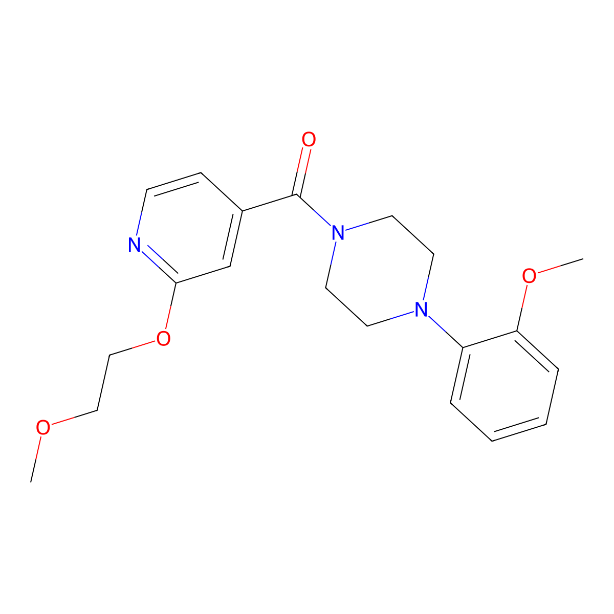 (2-(2-Methoxyethoxy)pyridin-4-yl)(4-(2-methoxyphenyl)piperazin-1-yl)methanone molecular structure, CAS 2034429-79-1