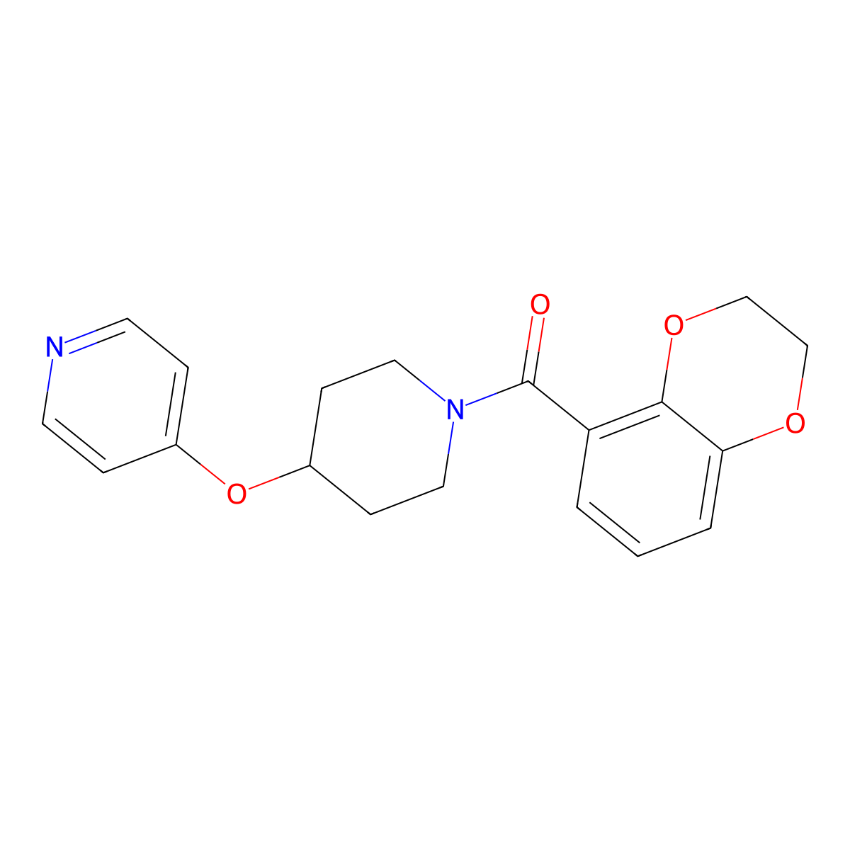 (2,3-Dihydrobenzo[b][1,4]dioxin-5-yl)(4-(pyridin-4-yloxy)piperidin-1-yl)methanone molecular structure, CAS 2034429-82-6