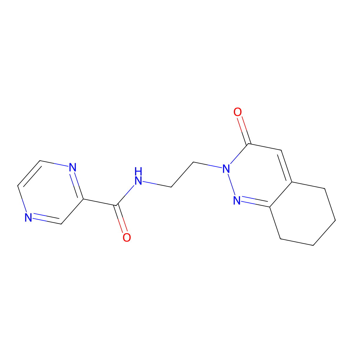 N-(2-(3-oxo-5,6,7,8-tetrahydrocinnolin-2(3H)-yl)ethyl)pyrazine-2-carboxamide molecular structure, CAS 2034429-86-0