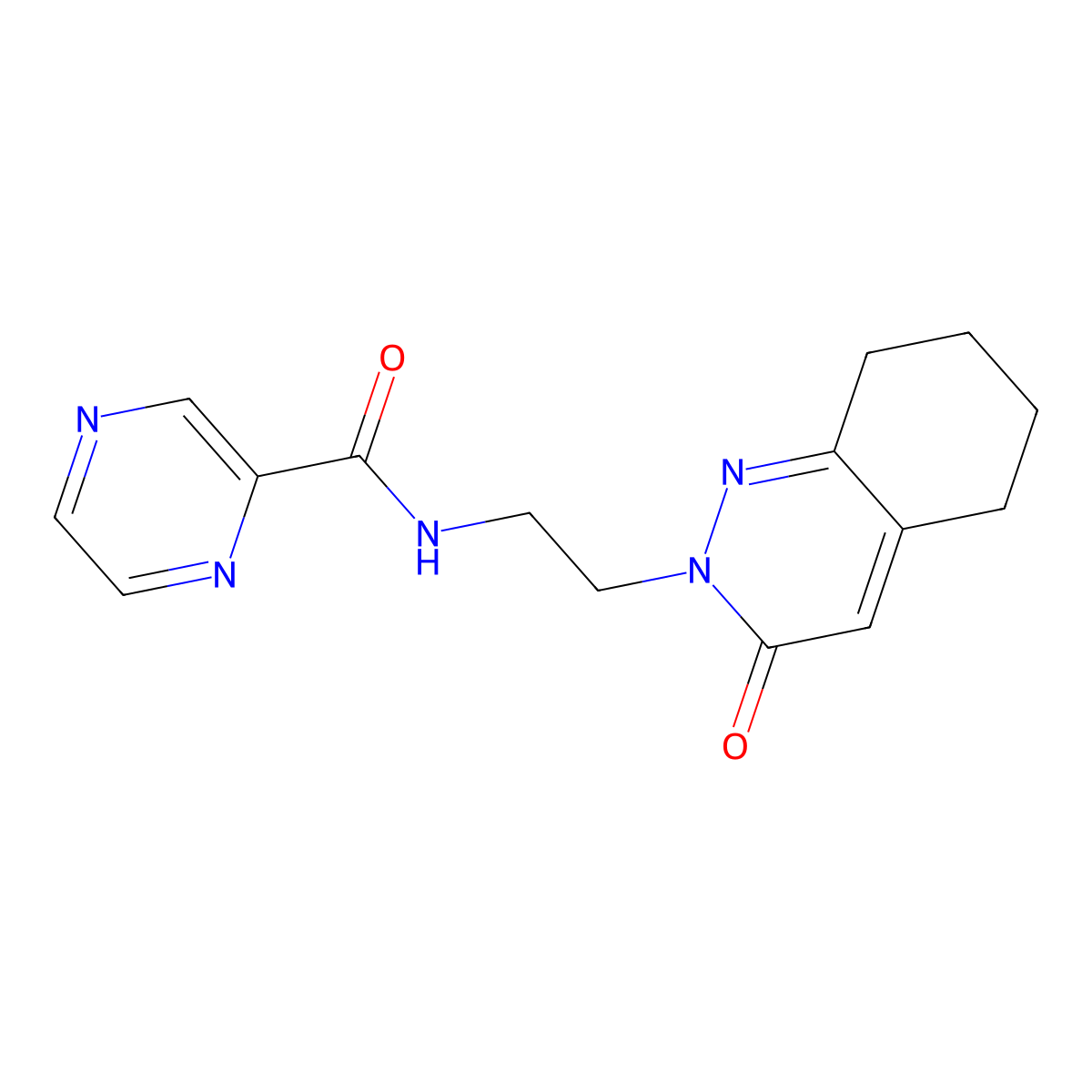 N-(2-(3-oxo-5,6,7,8-tetrahydrocinnolin-2(3H)-yl)ethyl)pyrazine-2-carboxamide molecular structure, CAS 2034429-86-0