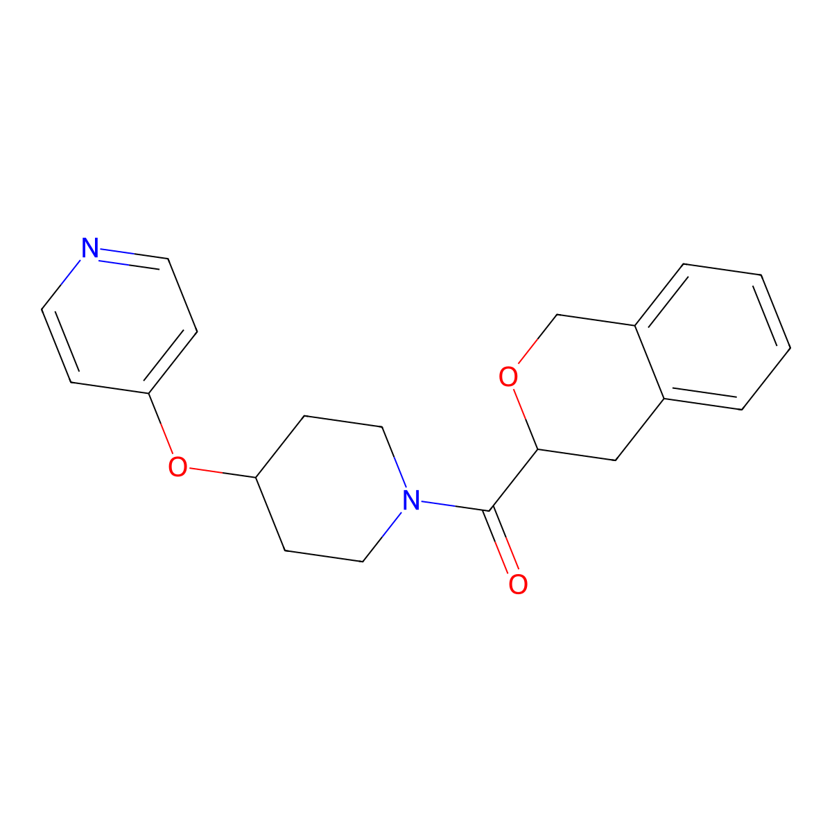 Isochroman-3-yl(4-(pyridin-4-yloxy)piperidin-1-yl)methanone molecular structure, CAS 2034429-89-3