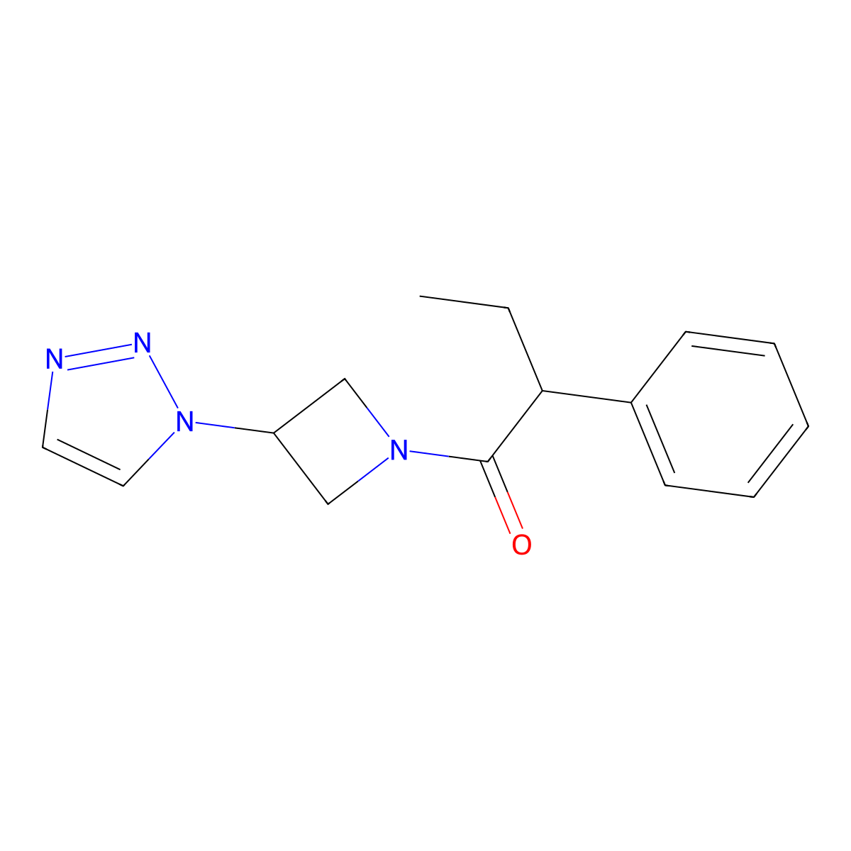 1-(3-(1H-1,2,3-triazol-1-yl)azetidin-1-yl)-2-phenylbutan-1-one molecular structure, CAS 2034429-93-9