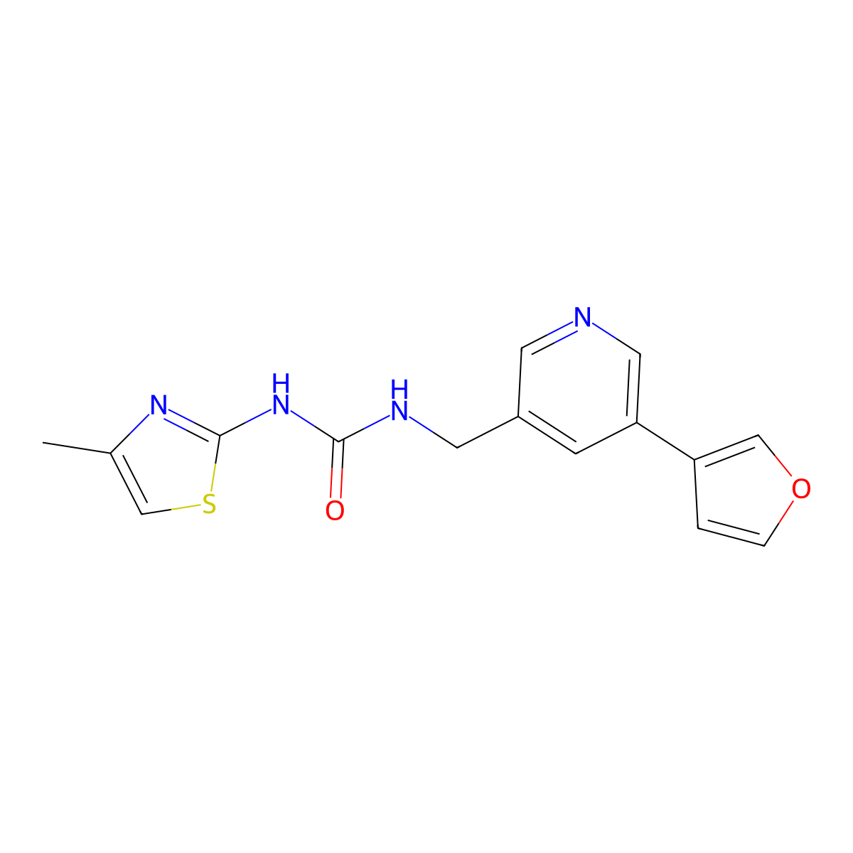 1-((5-(Furan-3-yl)pyridin-3-yl)methyl)-3-(4-methylthiazol-2-yl)urea molecular structure, CAS 2034429-98-4