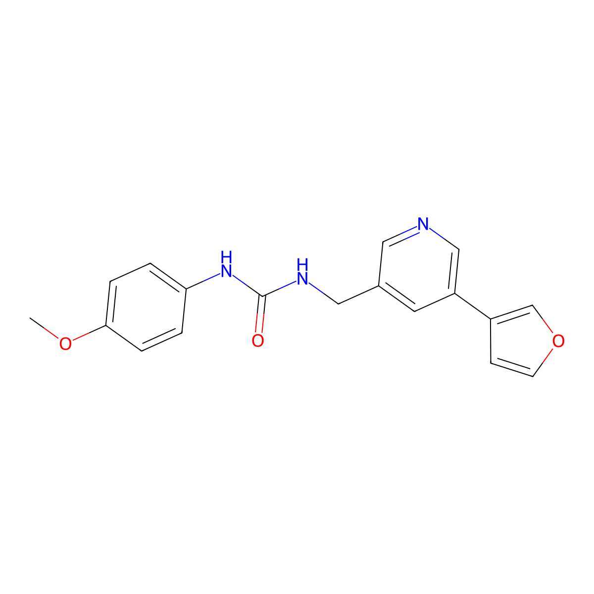 1-((5-(Furan-3-yl)pyridin-3-yl)methyl)-3-(4-methoxyphenyl)urea molecular structure, CAS 2034430-03-8