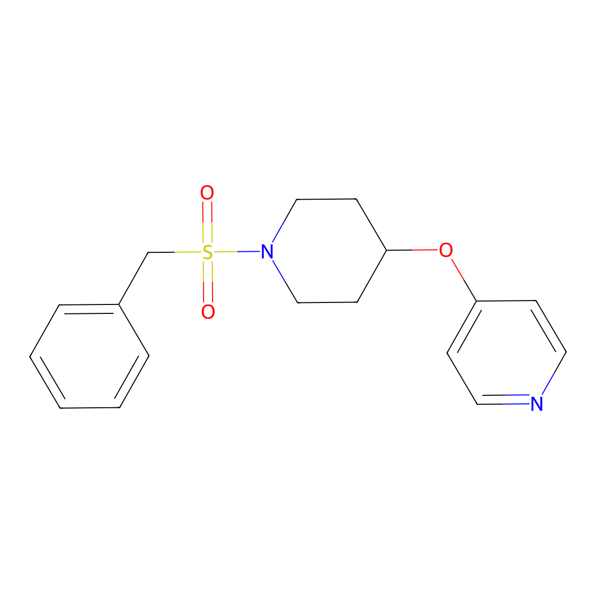 4-((1-(Benzylsulfonyl)piperidin-4-yl)oxy)pyridine molecular structure, CAS 2034430-10-7