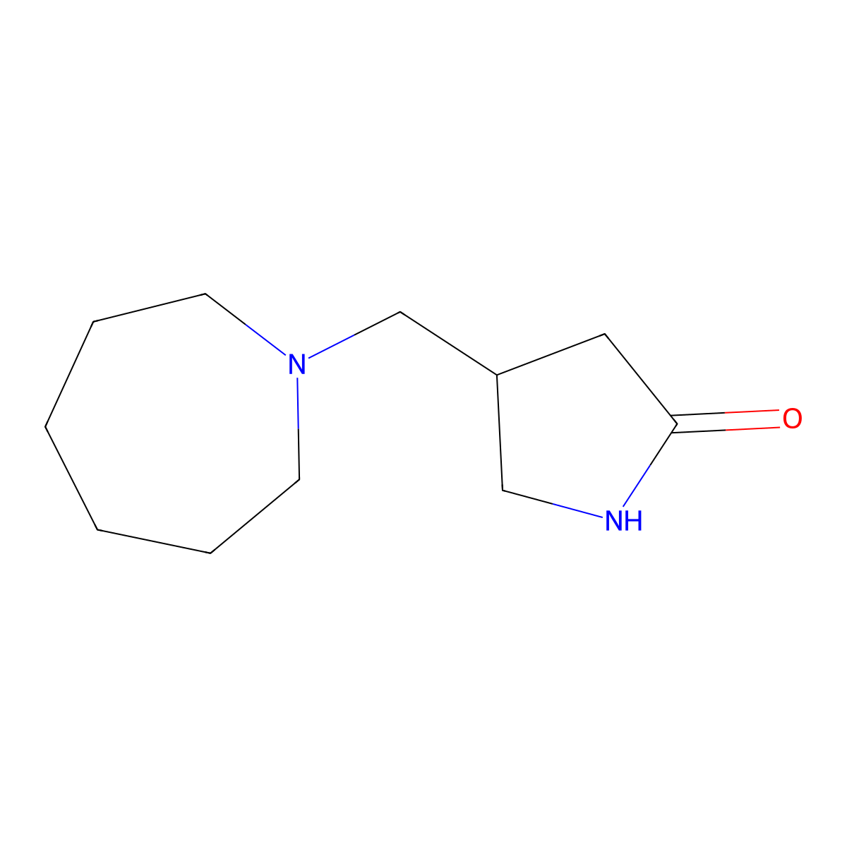 4-(Azepan-1-ylmethyl)pyrrolidin-2-one molecular structure, CAS 2034430-20-9