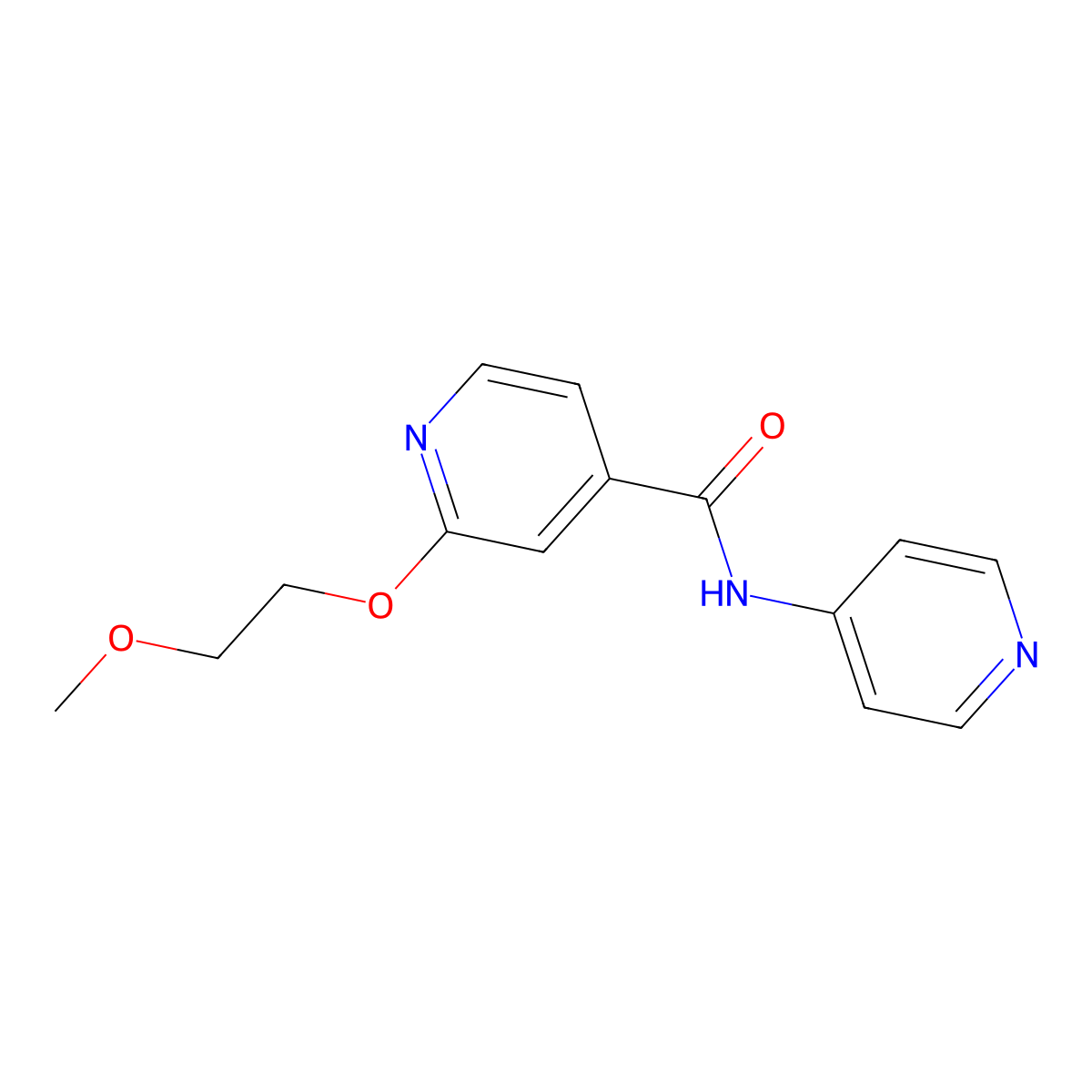 2-(2-methoxyethoxy)-N-(pyridin-4-yl)isonicotinamide molecular structure, CAS 2034430-29-8