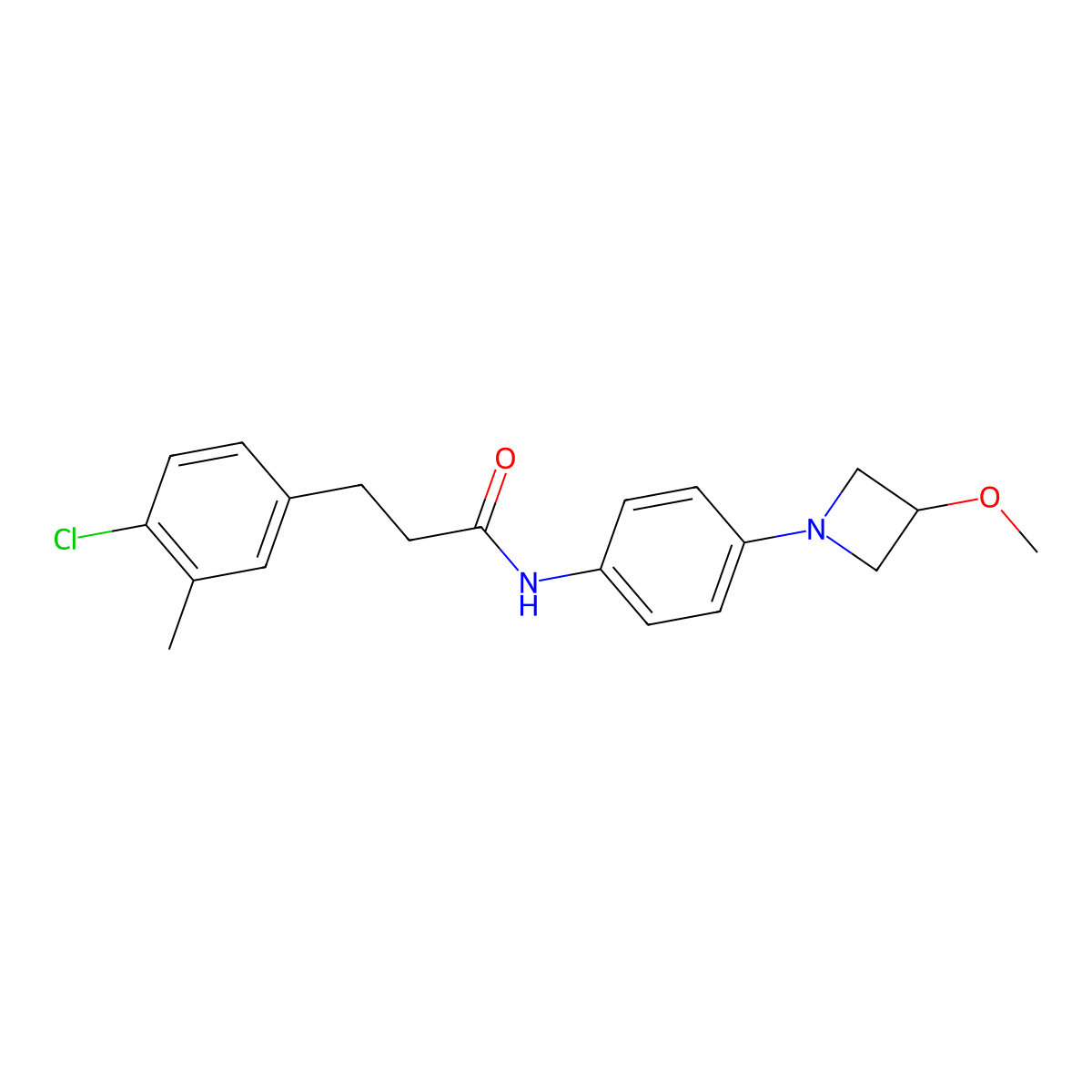 3-(4-chloro-3-methylphenyl)-N-[4-(3-methoxyazetidin-1-yl)phenyl]propanamide molecular structure, CAS 2034430-52-7
