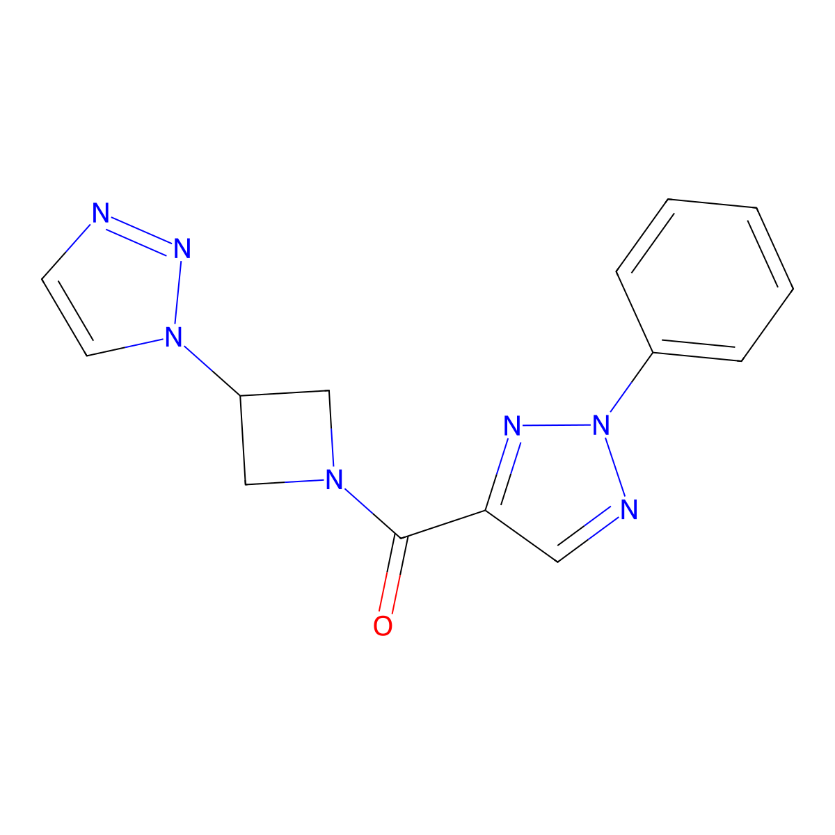 (3-(1H-1,2,3-triazol-1-yl)azetidin-1-yl)(2-phenyl-2H-1,2,3-triazol-4-yl)methanone molecular structure, CAS 2034431-00-8