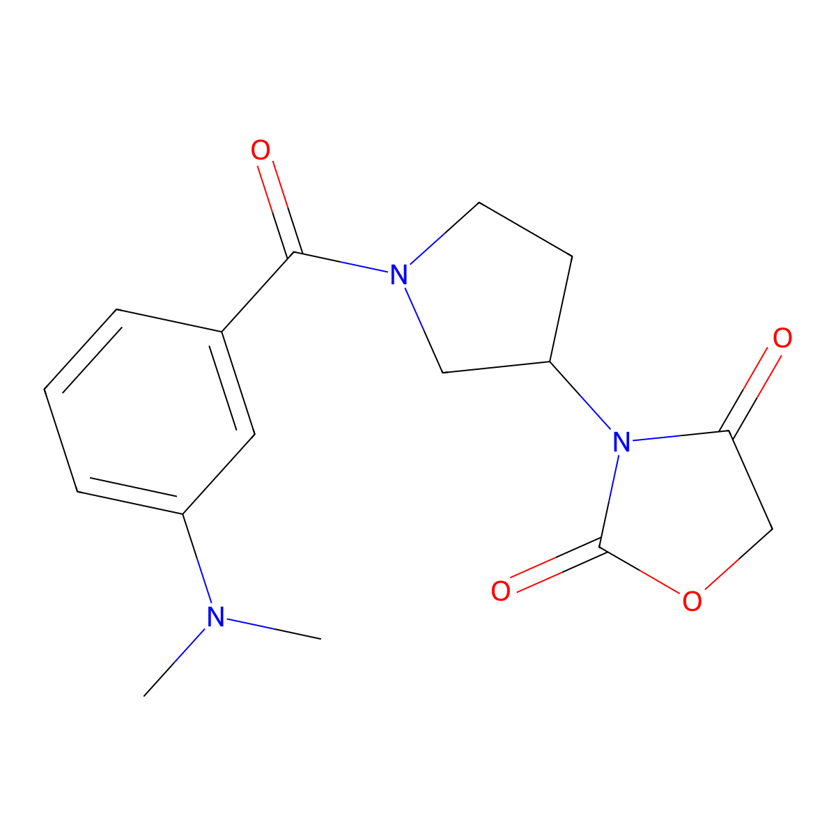 3-(1-(3-(Dimethylamino)benzoyl)pyrrolidin-3-yl)oxazolidine-2,4-dione molecular structure, CAS 2034431-10-0
