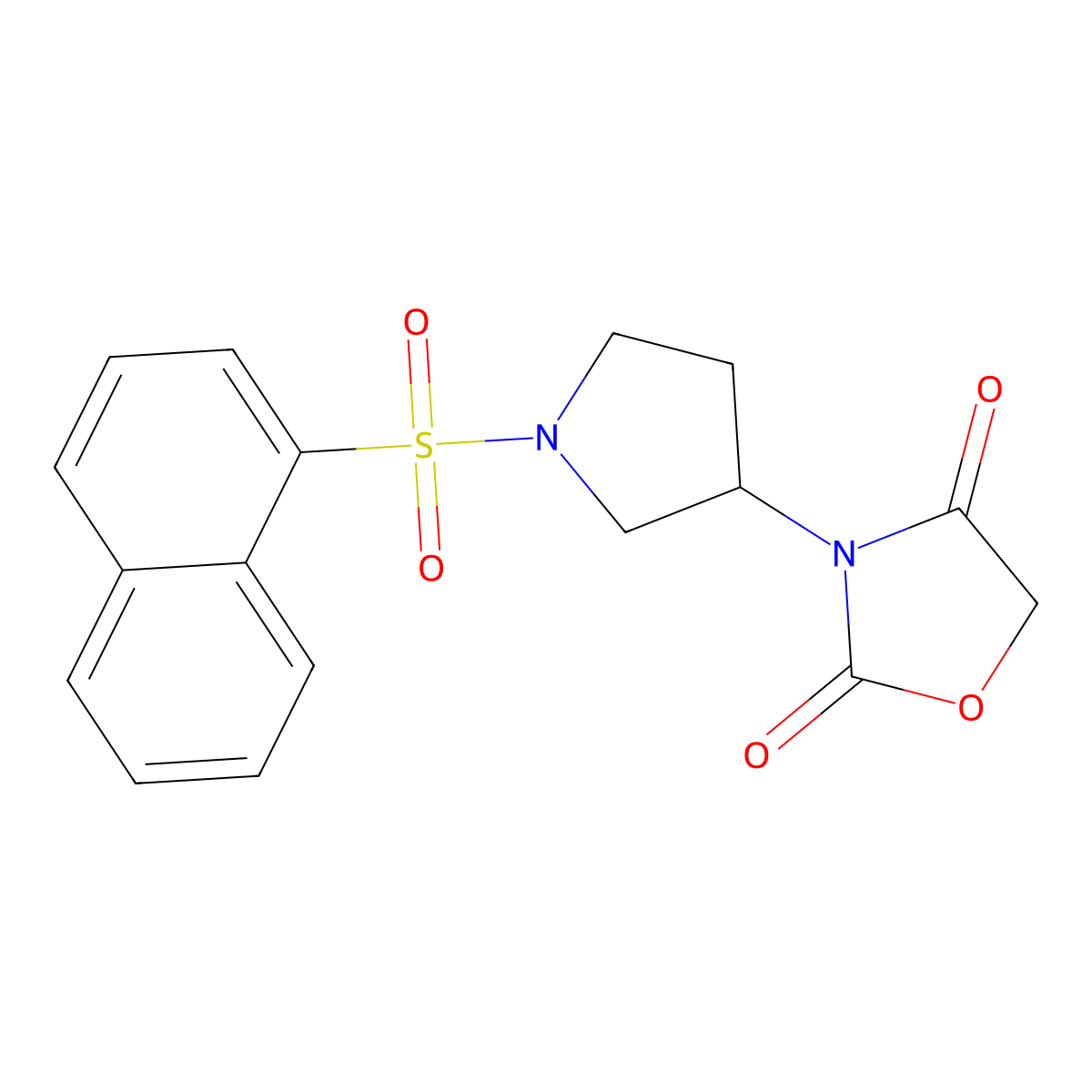 3-(1-(Naphthalen-1-ylsulfonyl)pyrrolidin-3-yl)oxazolidine-2,4-dione molecular structure, CAS 2034431-45-1
