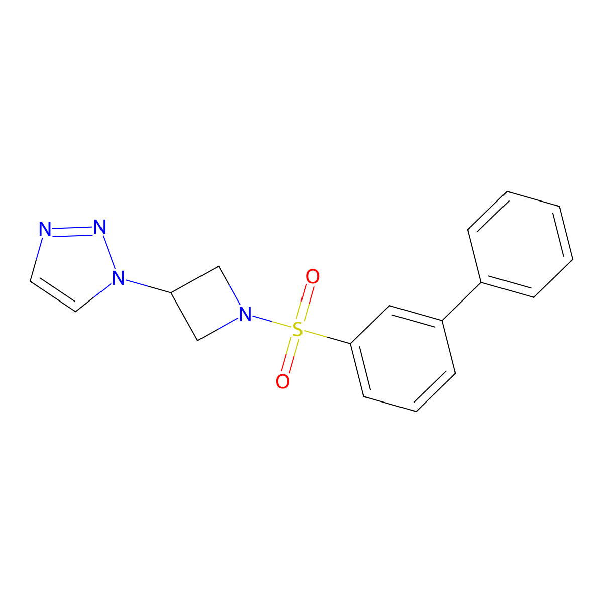 1-(1-([1,1'-biphenyl]-3-ylsulfonyl)azetidin-3-yl)-1H-1,2,3-triazole molecular structure, CAS 2034431-73-5