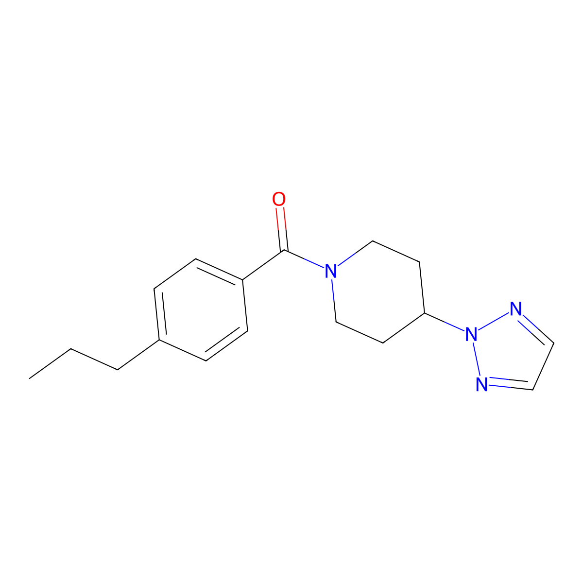 (4-(2H-1,2,3-triazol-2-yl)piperidin-1-yl)(4-propylphenyl)methanone molecular structure, CAS 2034431-94-0