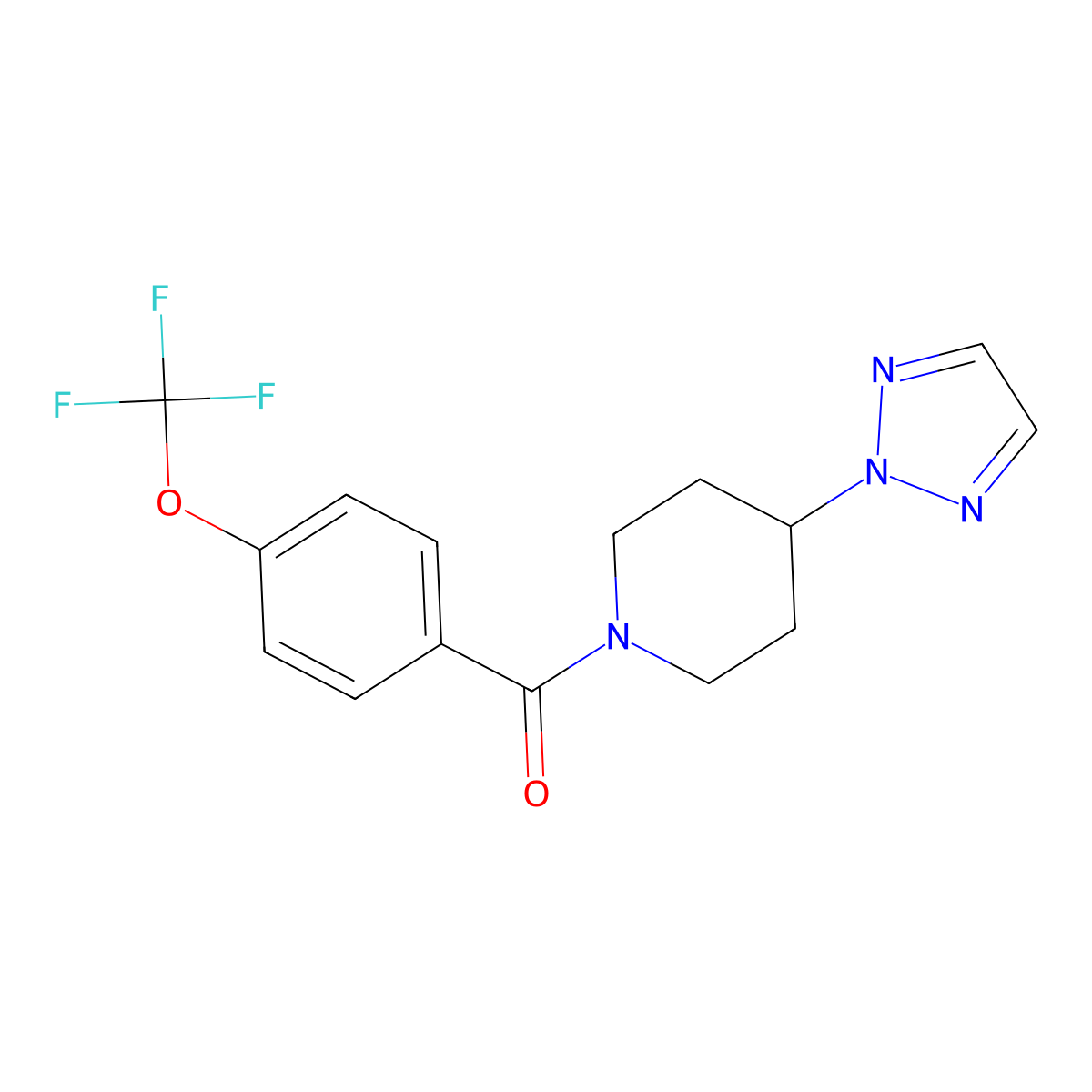 (4-(2H-1,2,3-triazol-2-yl)piperidin-1-yl)(4-(trifluoromethoxy)phenyl)methanone molecular structure, CAS 2034431-96-2