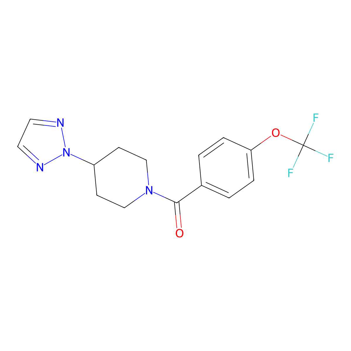 (4-(2H-1,2,3-triazol-2-yl)piperidin-1-yl)(4-(trifluoromethoxy)phenyl)methanone molecular structure, CAS 2034431-96-2