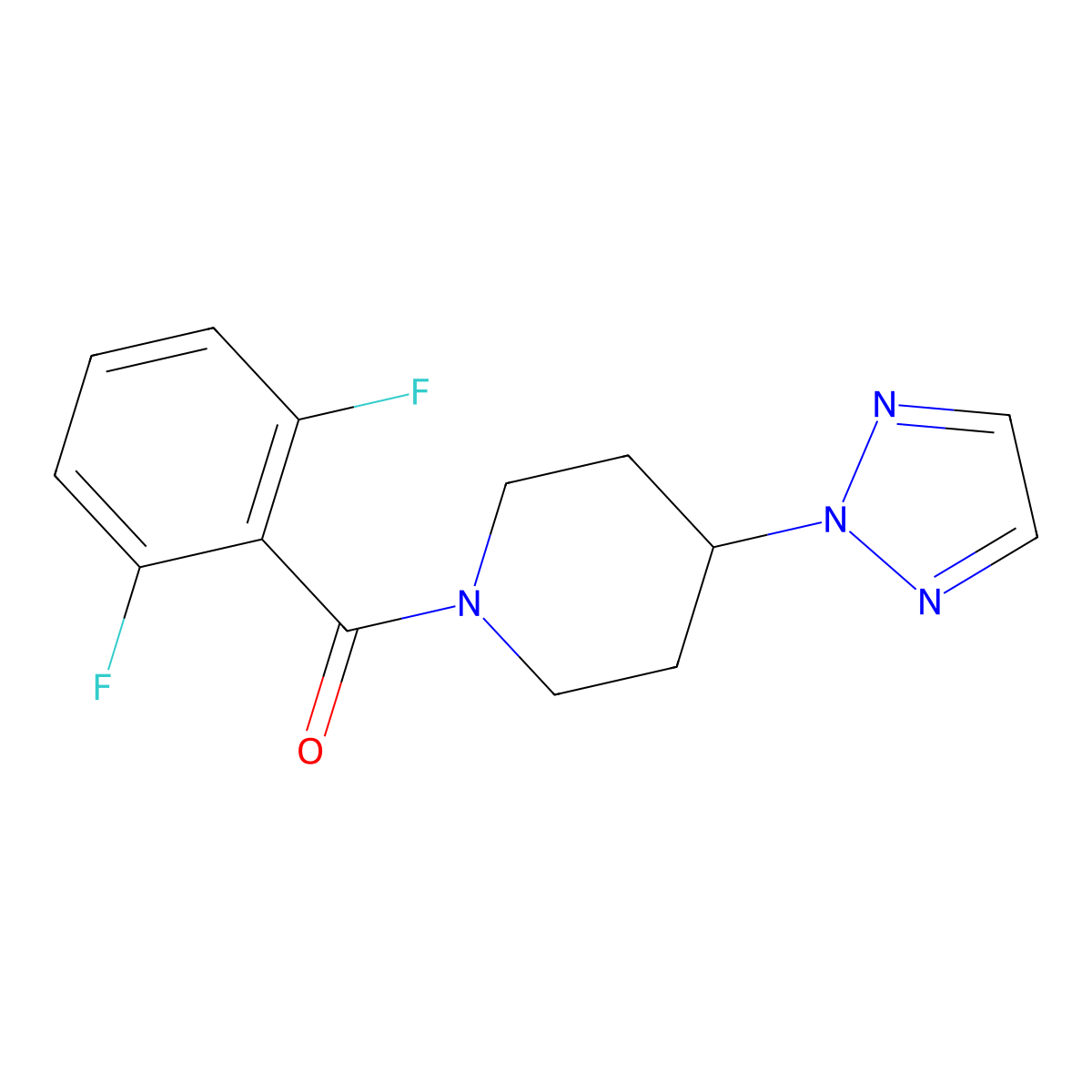 (4-(2H-1,2,3-triazol-2-yl)piperidin-1-yl)(2,6-difluorophenyl)methanone molecular structure, CAS 2034432-02-3