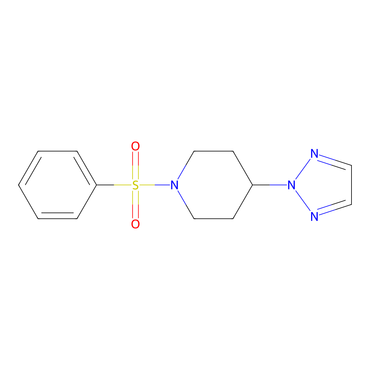 1-(phenylsulfonyl)-4-(2H-1,2,3-triazol-2-yl)piperidine molecular structure, CAS 2034432-04-5