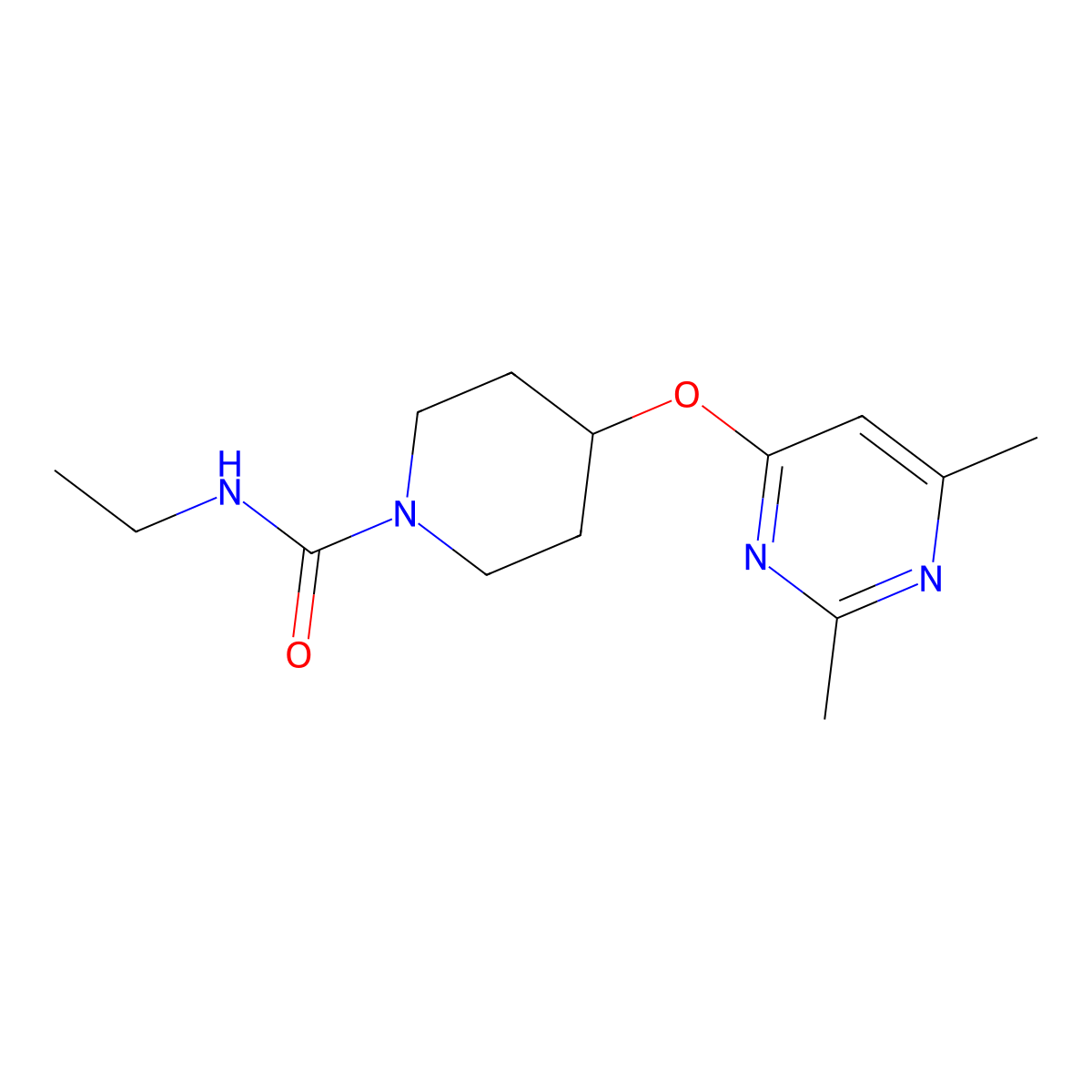 4-[(2,6-dimethylpyrimidin-4-yl)oxy]-N-ethylpiperidine-1-carboxamide molecular structure, CAS 2034432-05-6