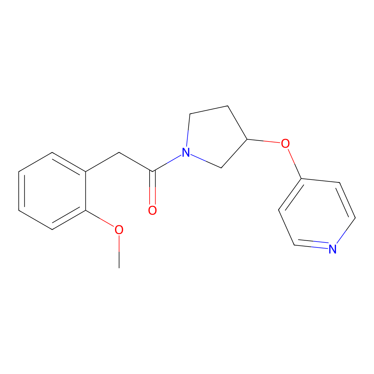 2-(2-Methoxyphenyl)-1-(3-(pyridin-4-yloxy)pyrrolidin-1-yl)ethanone molecular structure, CAS 2034432-07-8