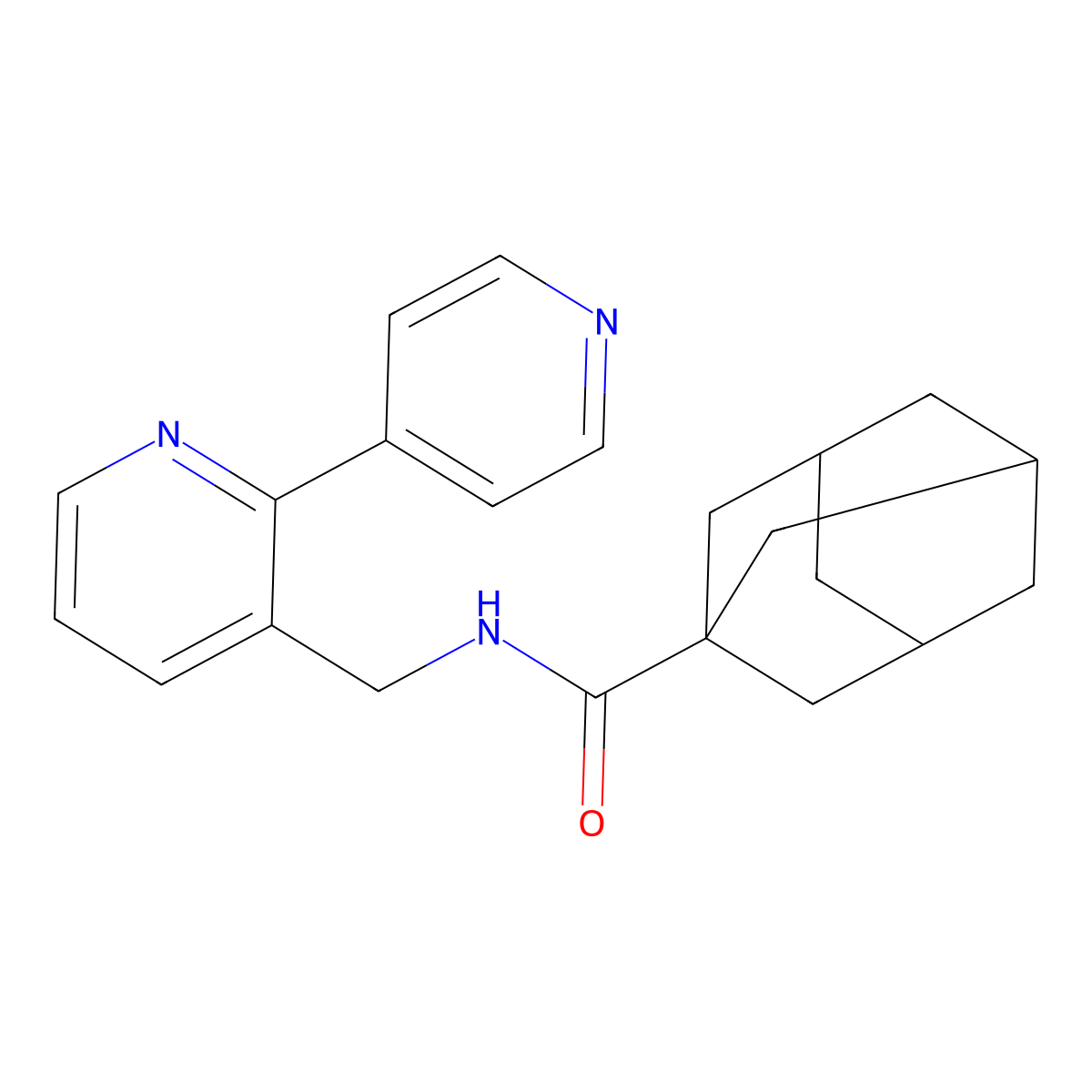 N-({[2,4'-bipyridine]-3-yl}methyl)adamantane-1-carboxamide molecular structure, CAS 2034432-45-4