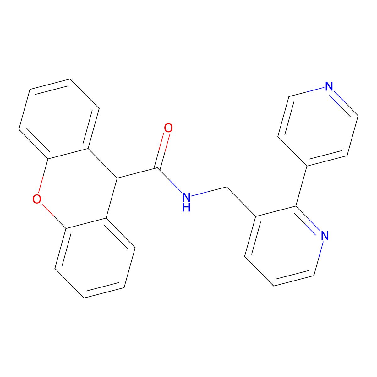 N-([2,4'-bipyridin]-3-ylmethyl)-9H-xanthene-9-carboxamide molecular structure, CAS 2034432-54-5