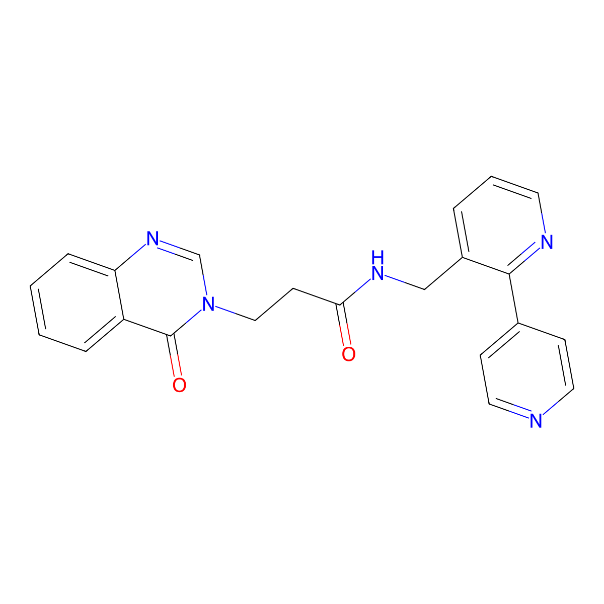 N-([2,4'-bipyridin]-3-ylmethyl)-3-(4-oxoquinazolin-3(4H)-yl)propanamide molecular structure, CAS 2034432-71-6
