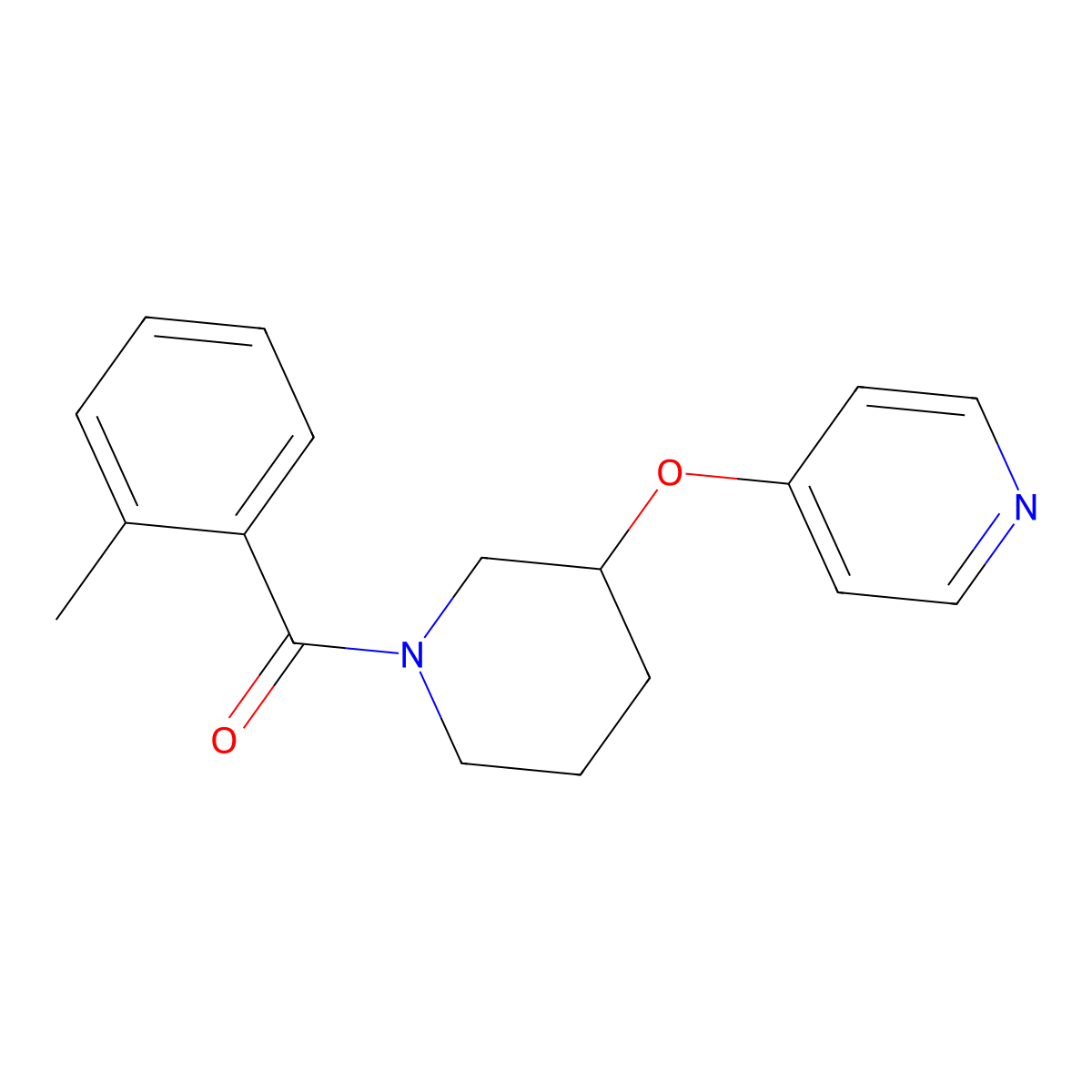 (3-(Pyridin-4-yloxy)piperidin-1-yl)(o-tolyl)methanone molecular structure, CAS 2034432-92-1