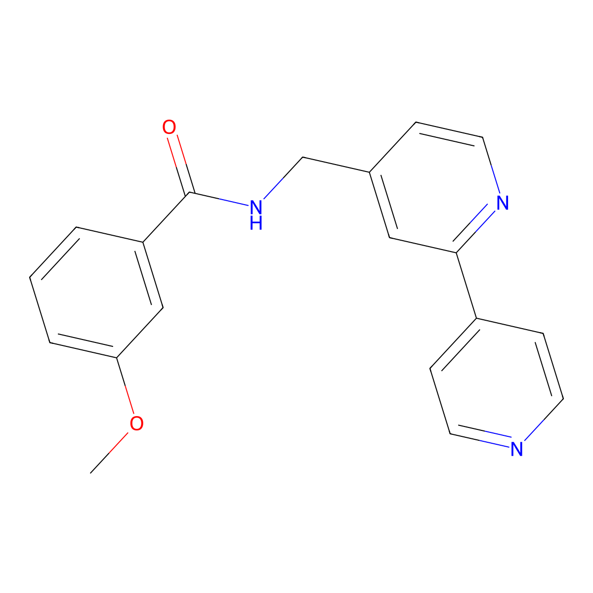 N-({[2,4'-bipyridine]-4-yl}methyl)-3-methoxybenzamide molecular structure, CAS 2034433-07-1