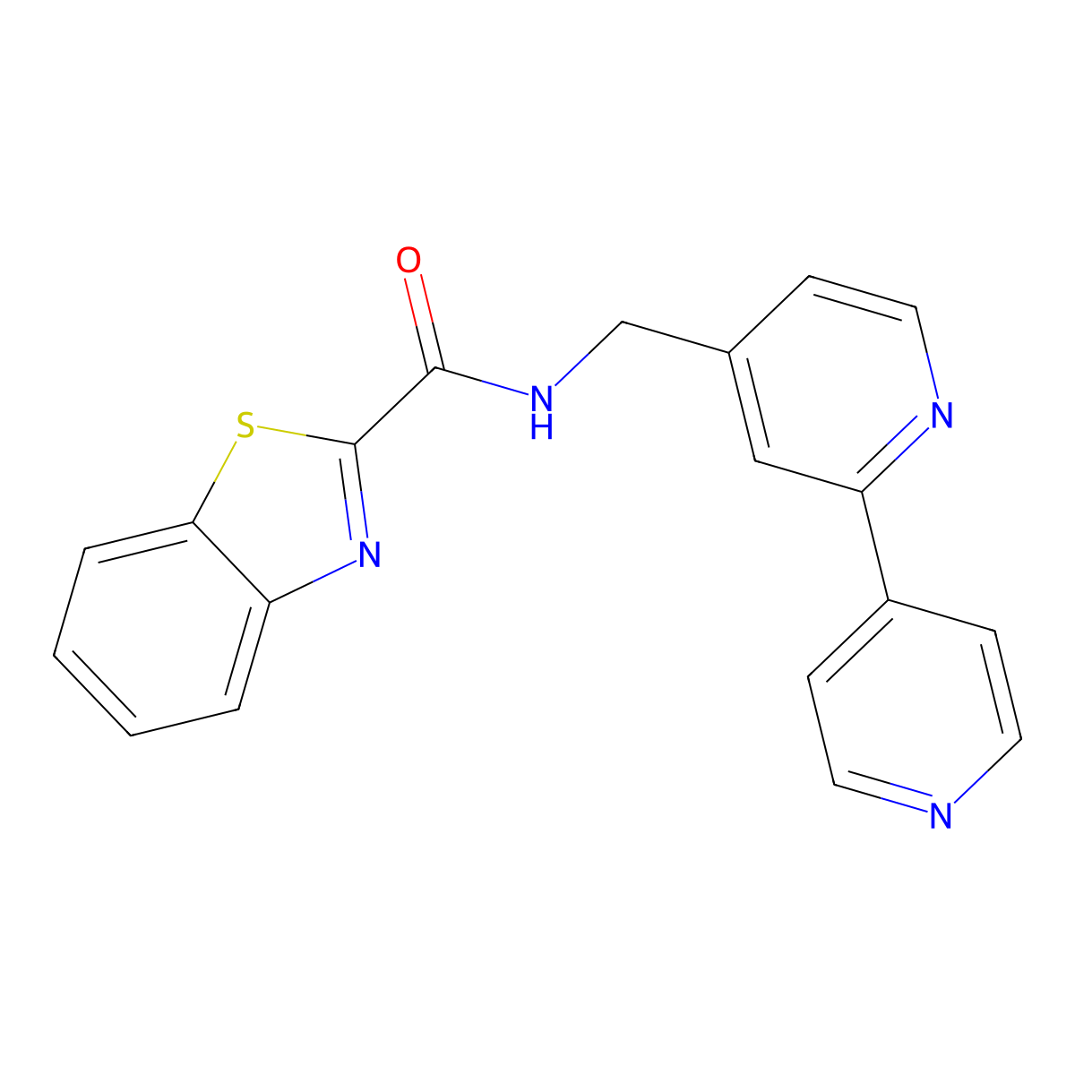 N-([2,4'-bipyridin]-4-ylmethyl)benzo[d]thiazole-2-carboxamide molecular structure, CAS 2034433-17-3