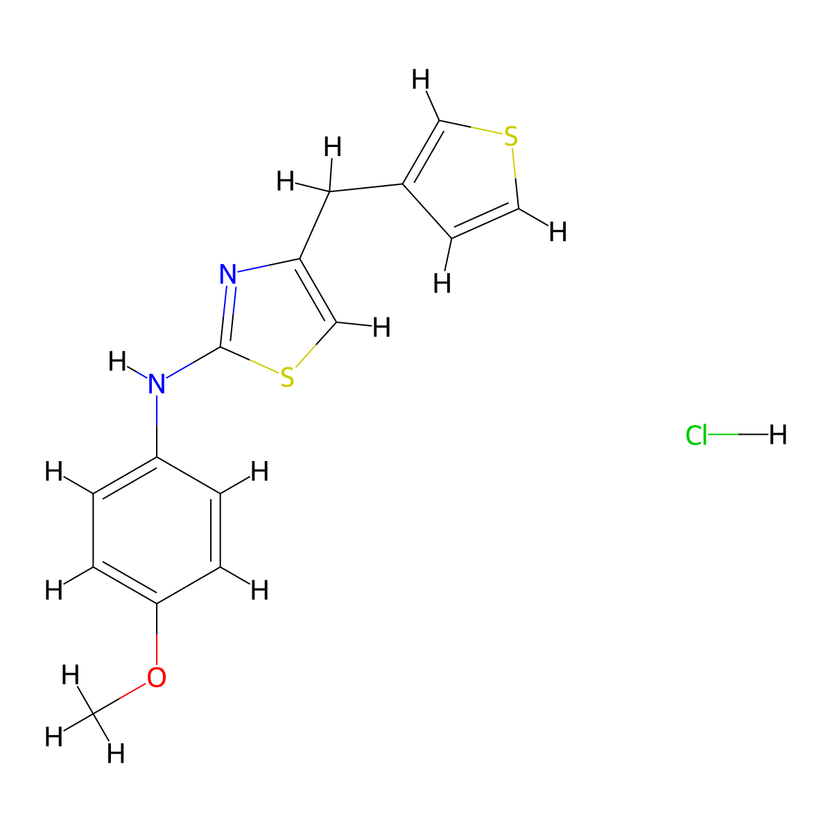 N-(4-methoxyphenyl)-4-(thiophen-3-ylmethyl)thiazol-2-amine hydrochloride molecular structure, CAS 2034433-33-3