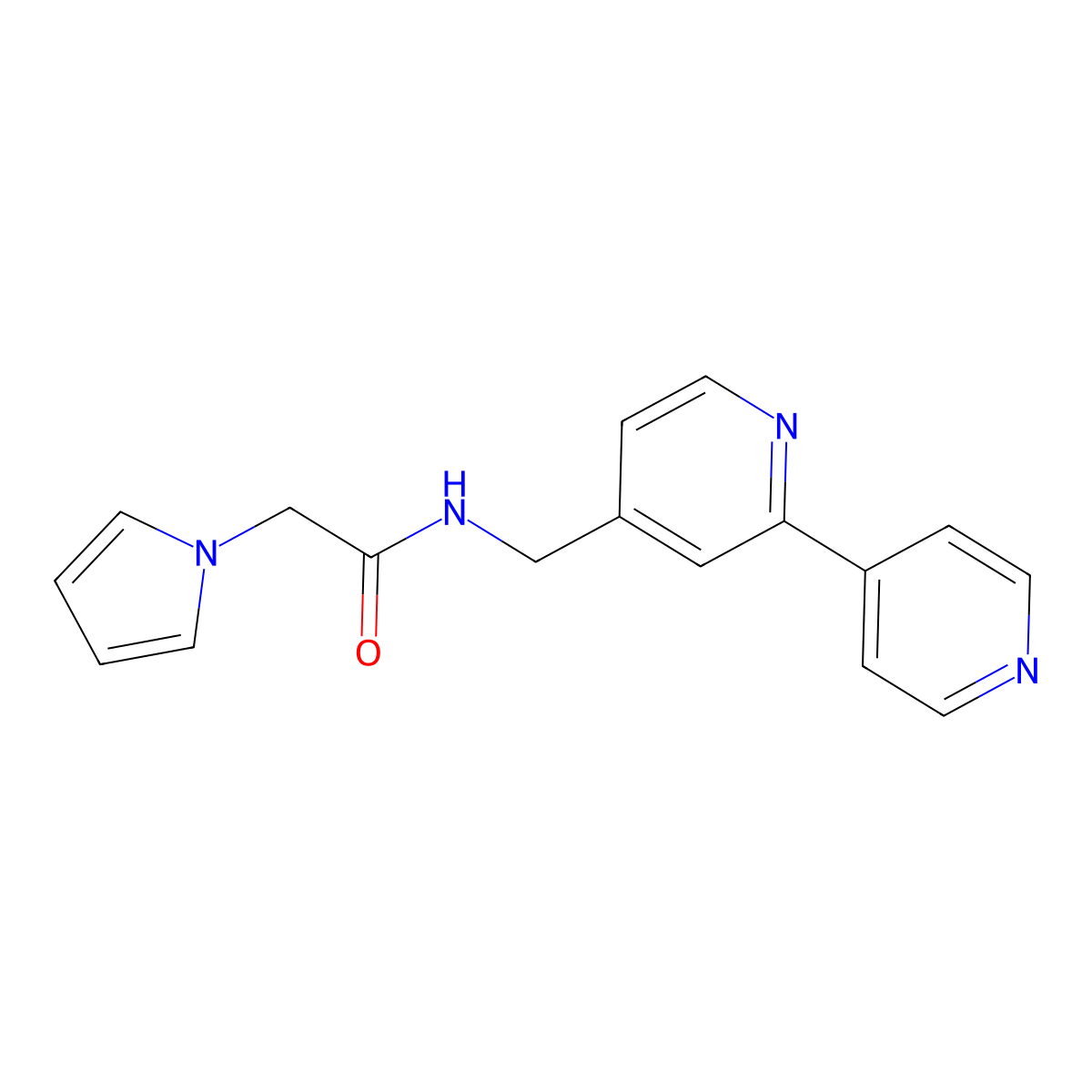 N-({[2,4'-bipyridine]-4-yl}methyl)-2-(1H-pyrrol-1-yl)acetamide molecular structure, CAS 2034433-45-7