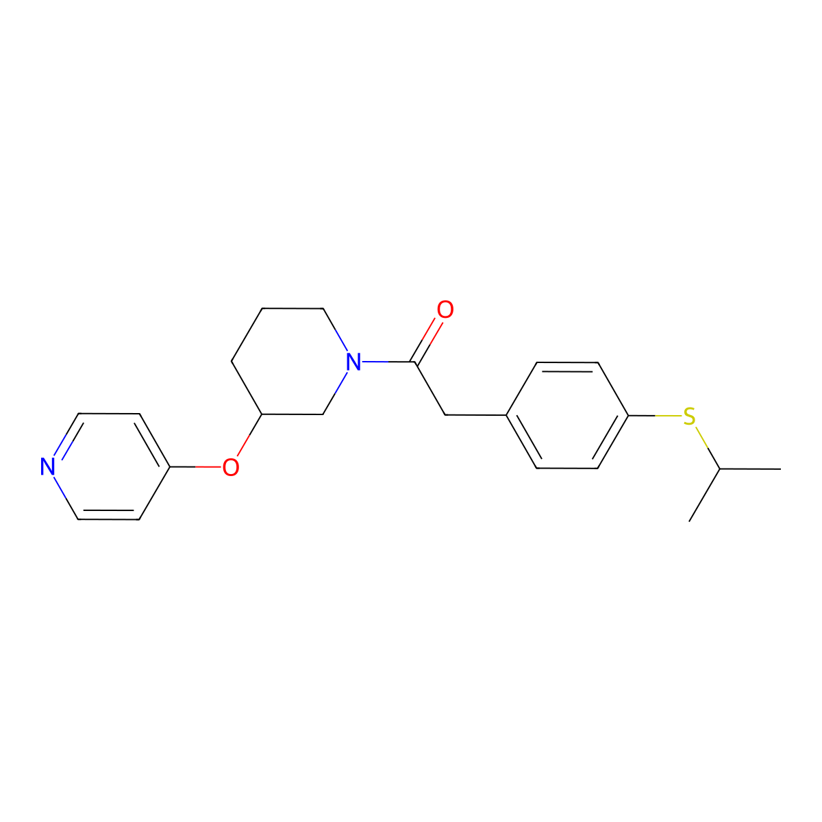 2-(4-(Isopropylthio)phenyl)-1-(3-(pyridin-4-yloxy)piperidin-1-yl)ethanone molecular structure, CAS 2034433-54-8