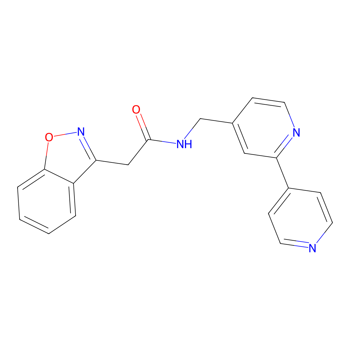 N-([2,4'-bipyridin]-4-ylmethyl)-2-(benzo[d]isoxazol-3-yl)acetamide molecular structure, CAS 2034433-57-1