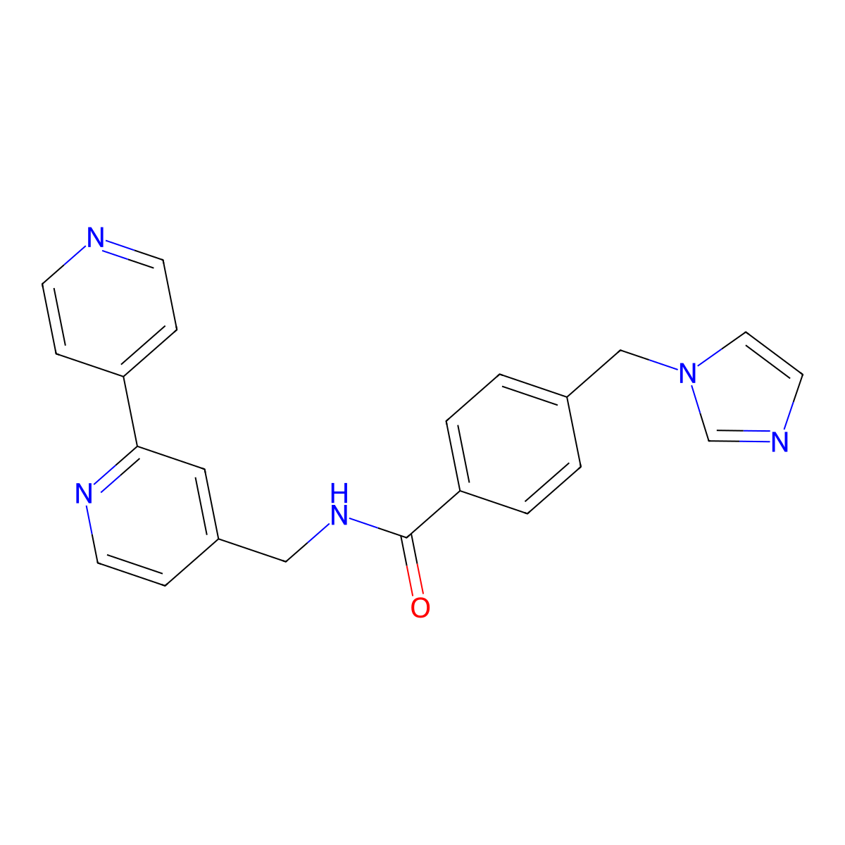 4-((1H-imidazol-1-yl)methyl)-N-([2,4'-bipyridin]-4-ylmethyl)benzamide molecular structure, CAS 2034433-72-0