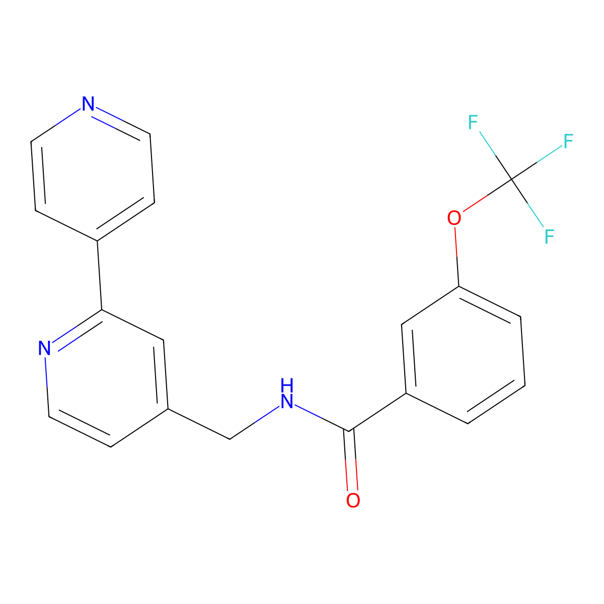 N-([2,4'-bipyridin]-4-ylmethyl)-3-(trifluoromethoxy)benzamide molecular structure, CAS 2034433-89-9