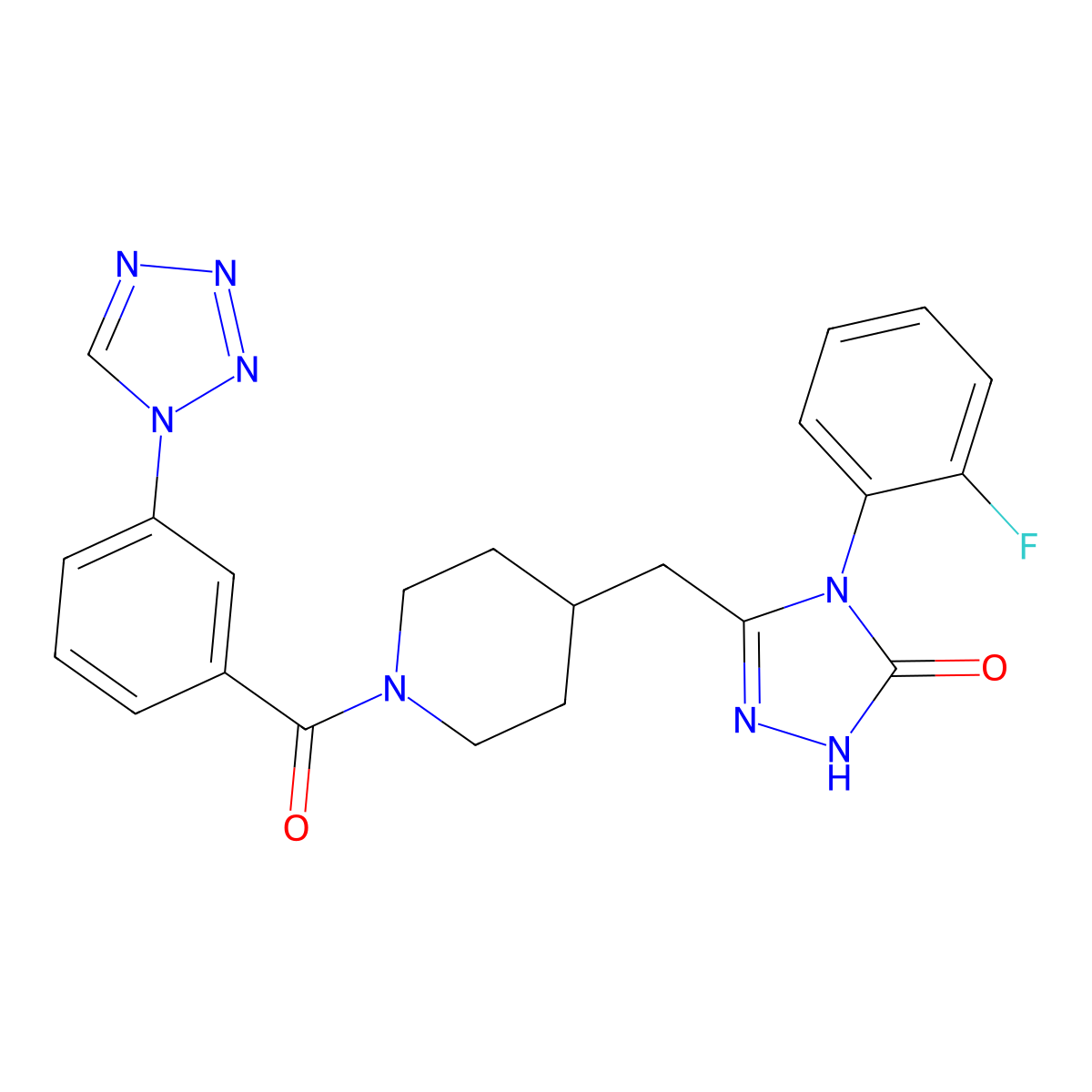 3-((1-(3-(1H-tetrazol-1-yl)benzoyl)piperidin-4-yl)methyl)-4-(2-fluorophenyl)-1H-1,2,4-triazol-5(4H)-one molecular structure, CAS 2034434-22-3