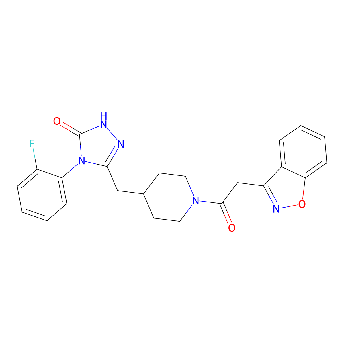 3-((1-(2-(benzo[d]isoxazol-3-yl)acetyl)piperidin-4-yl)methyl)-4-(2-fluorophenyl)-1H-1,2,4-triazol-5(4H)-one molecular structure, CAS 2034434-36-9