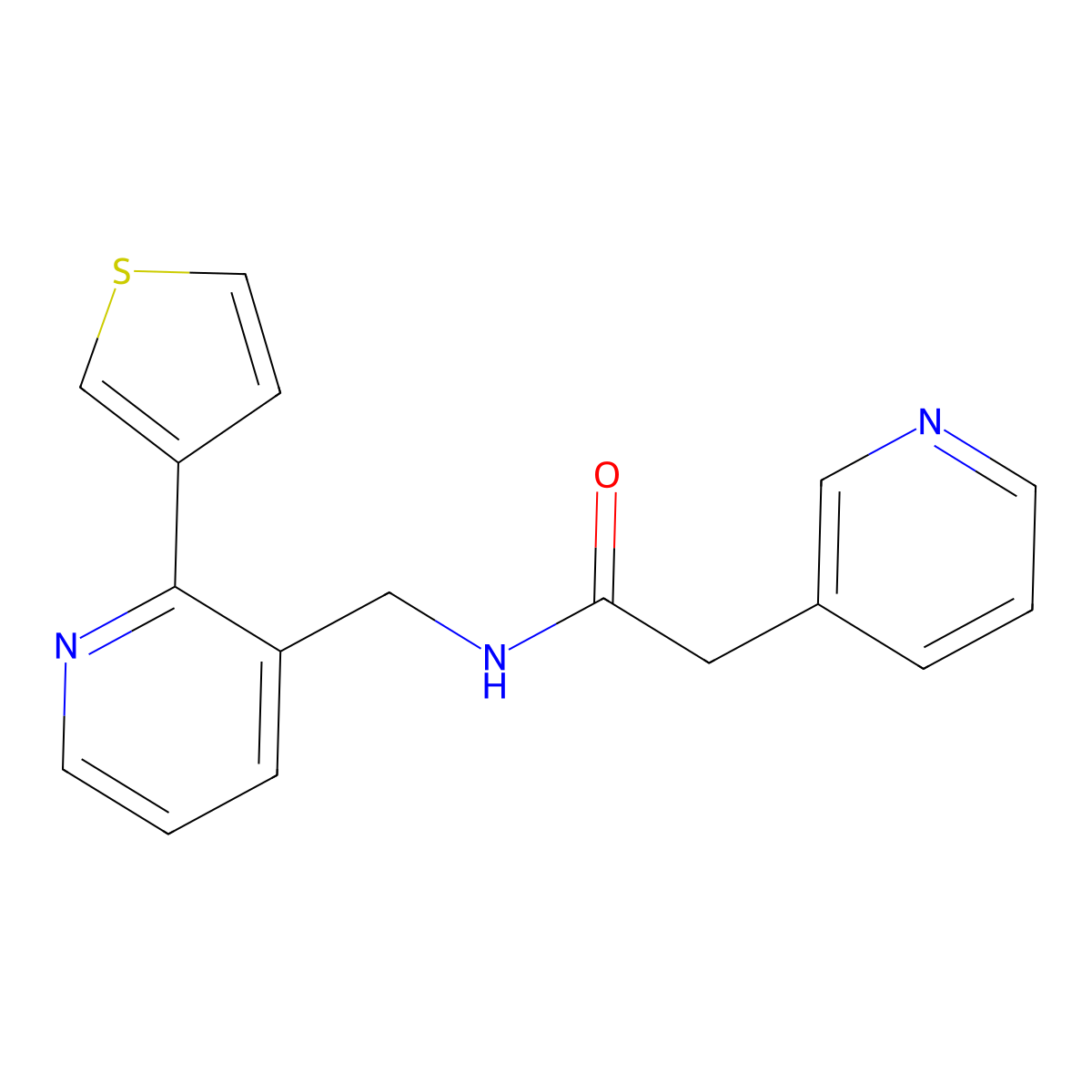 2-(pyridin-3-yl)-N-{[2-(thiophen-3-yl)pyridin-3-yl]methyl}acetamide molecular structure, CAS 2034434-77-8